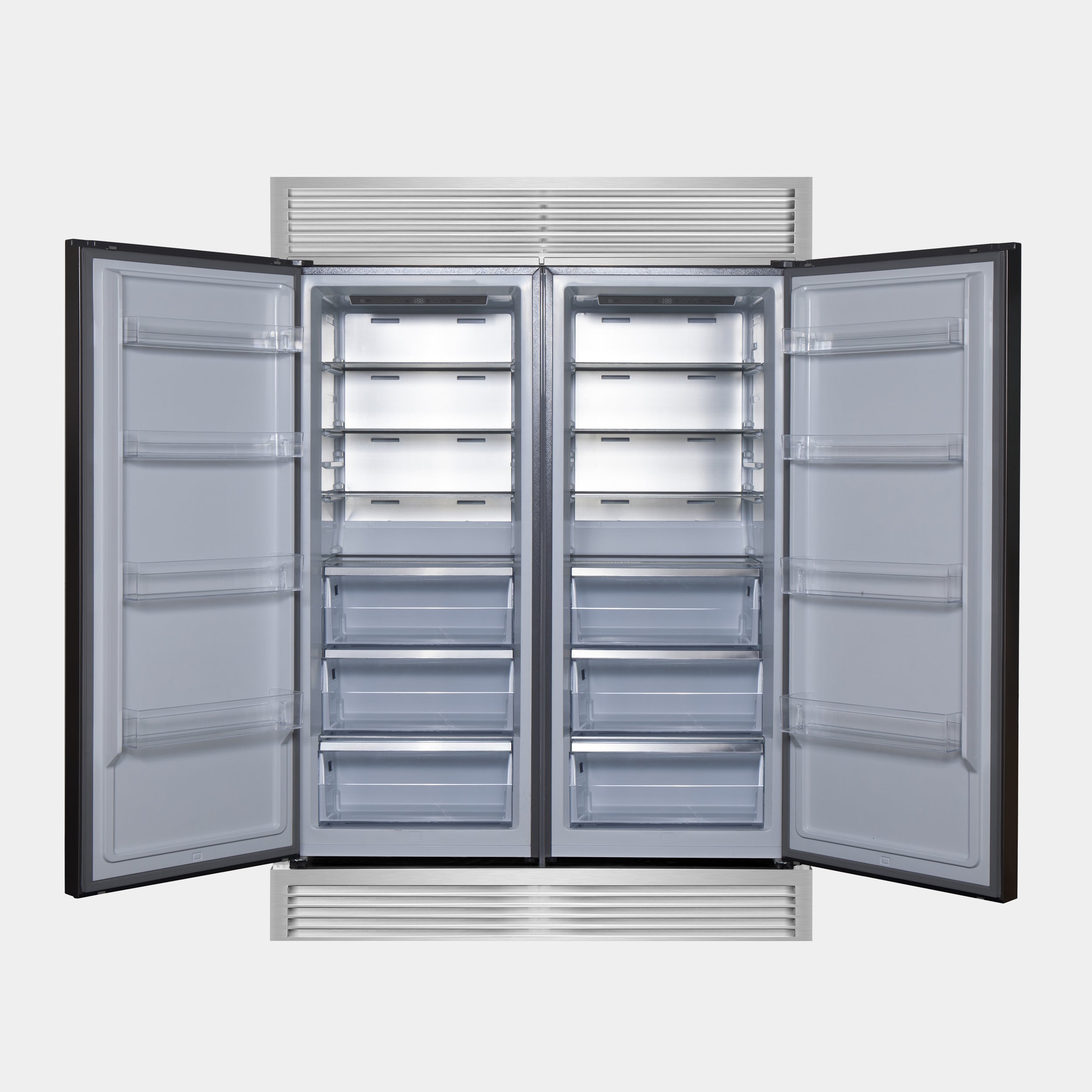 Forno Maderno 60 in. 27.2 cu.ft. Stainless Steel Built-In Convertible Refrigerator/Freezer with Grill Trim Kit | FFFFD1722-60SG