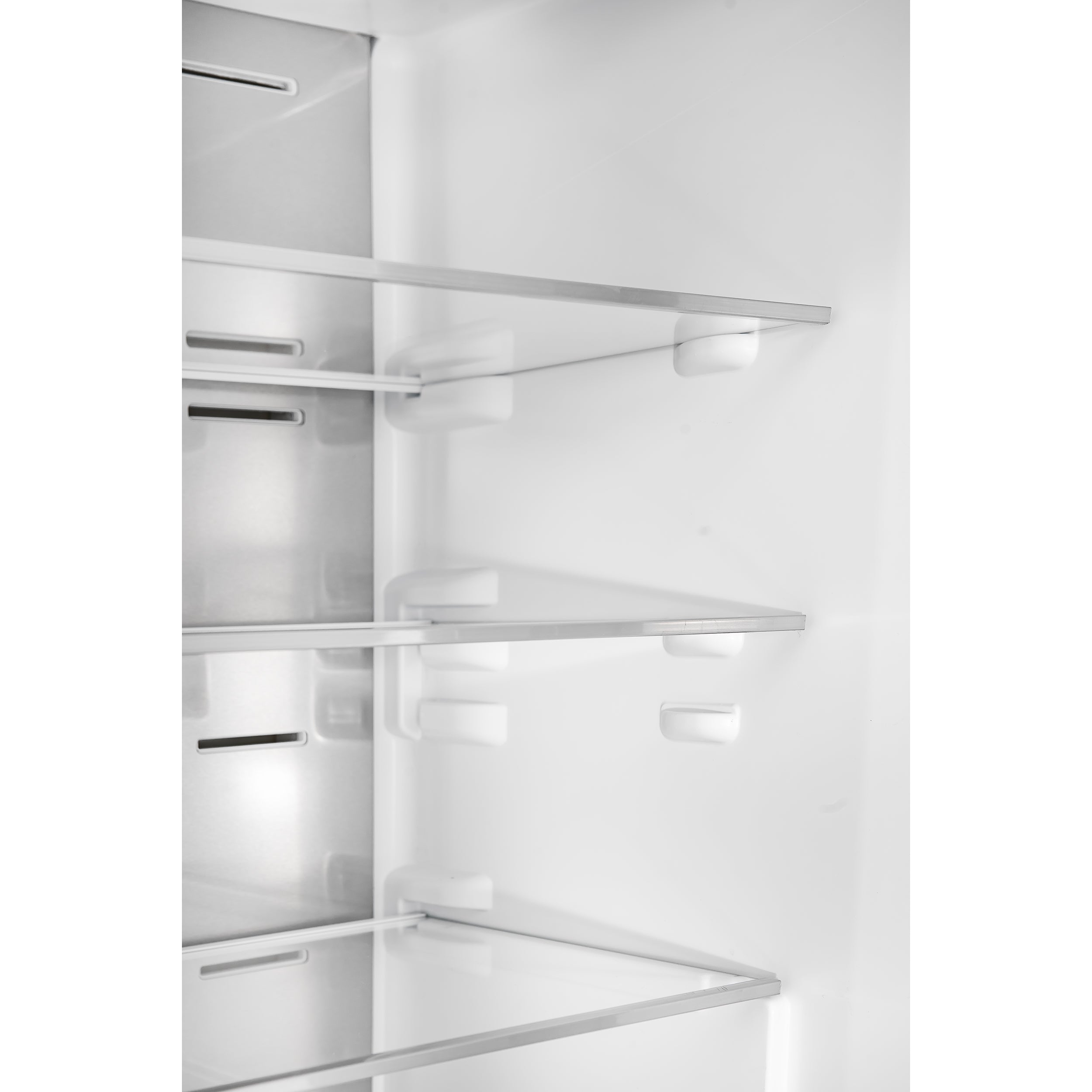 Forno Custodia 24 in. 10.3 cu.ft. Black Right Swing Refrigerator with Bottom Freezer and Antique Brass handles | FFFFD1766-24BLK-RS