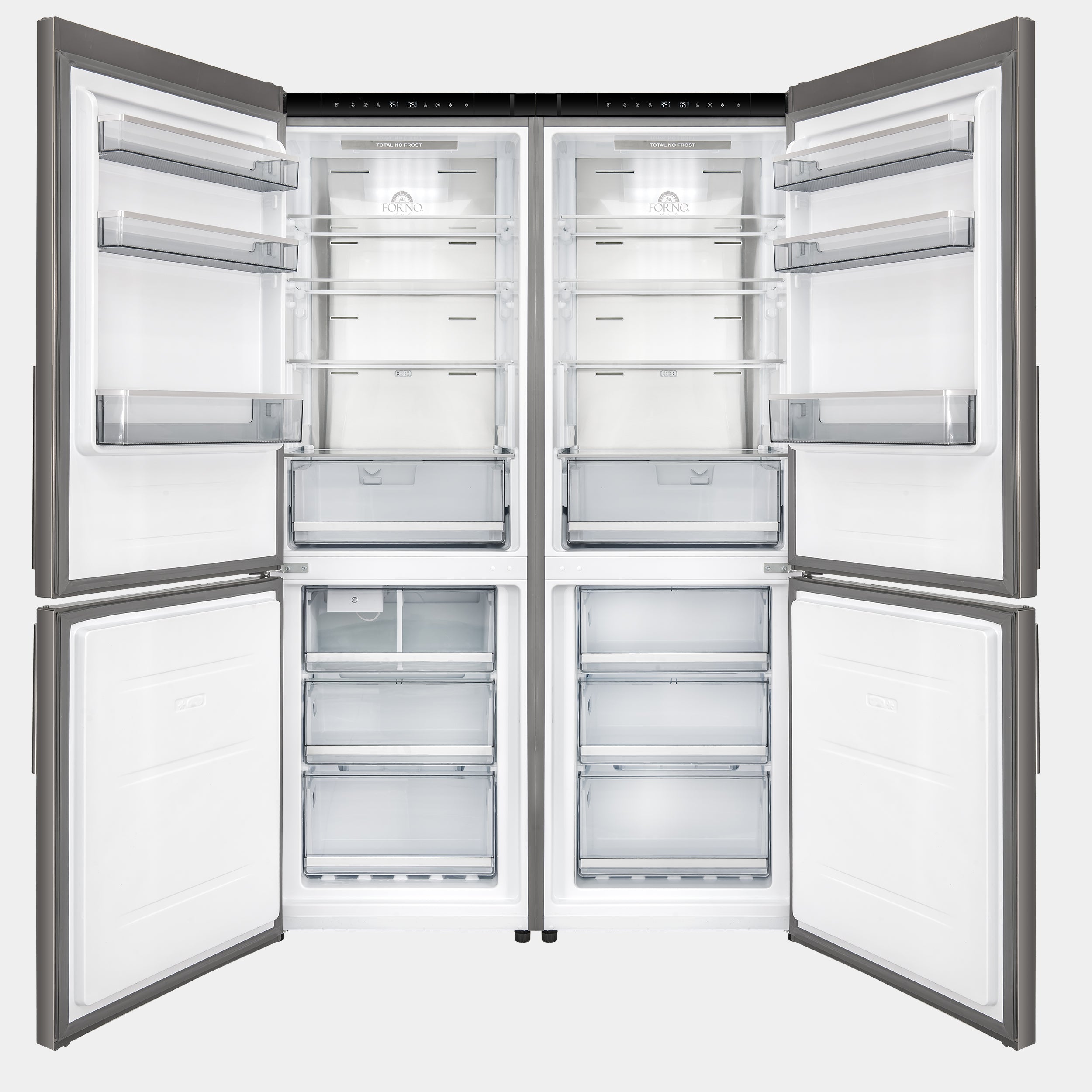 Custodia 48" Bottom Freezer combo, 20.6 cf., Ice Maker, Total No frost, Stainless Steel handles