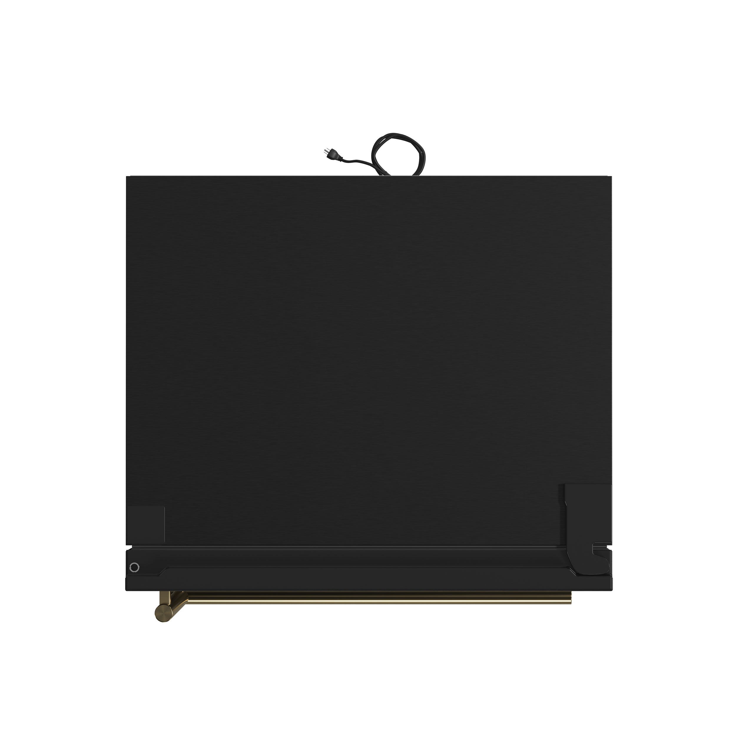 Forno Espresso Milano 31 in. 17.2 cu.ft. Black Right Swing Refrigerator with Bottom Freezer, Ice maker and Antique Brass Handles | FFFFD1785-31BLK