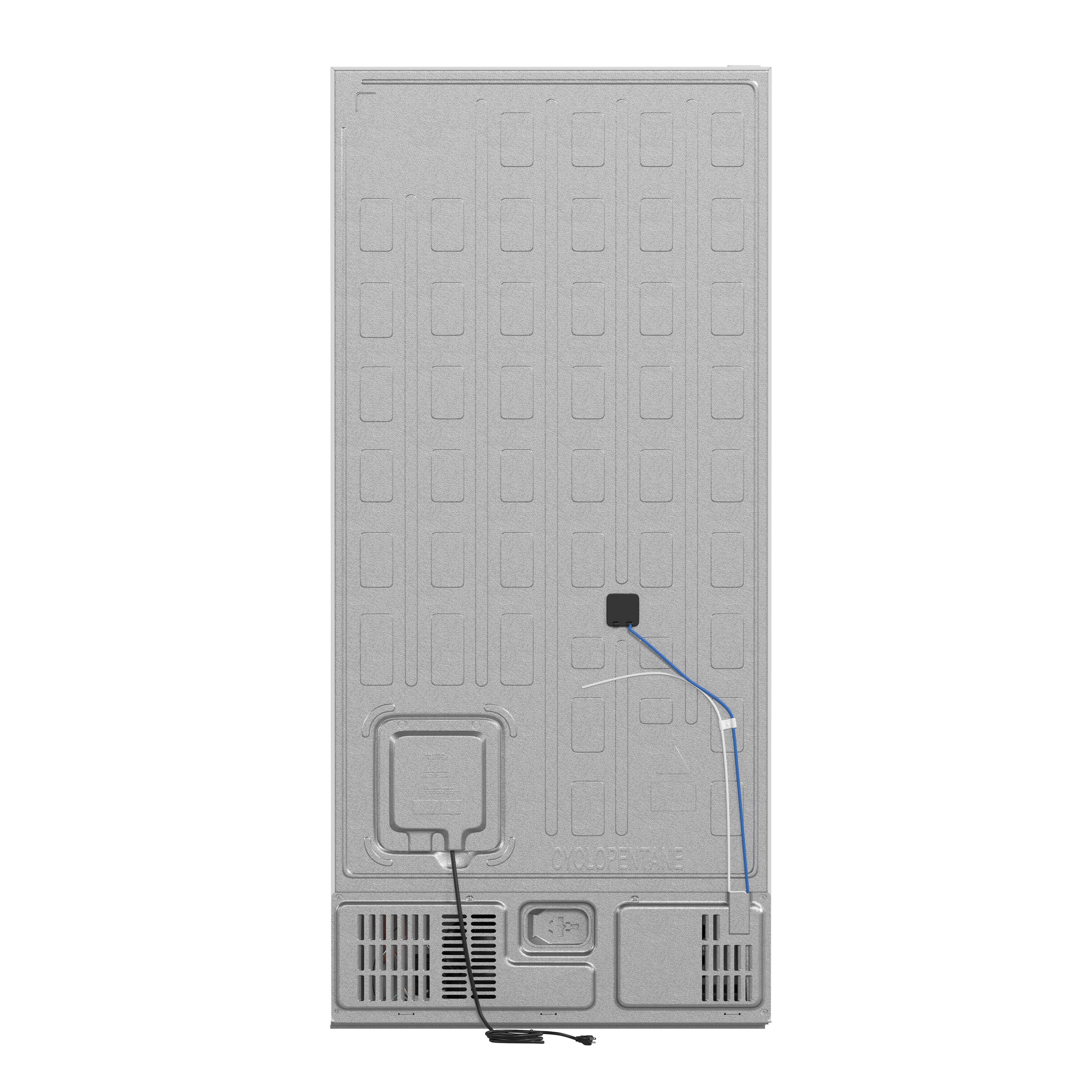 Forno Espresso Milano 31 in. 17.2 cu.ft. White Left Swing Refrigerator with Bottom Freezer, Ice Maker and Antique Brass Handles | FFFFD1786-31WHT