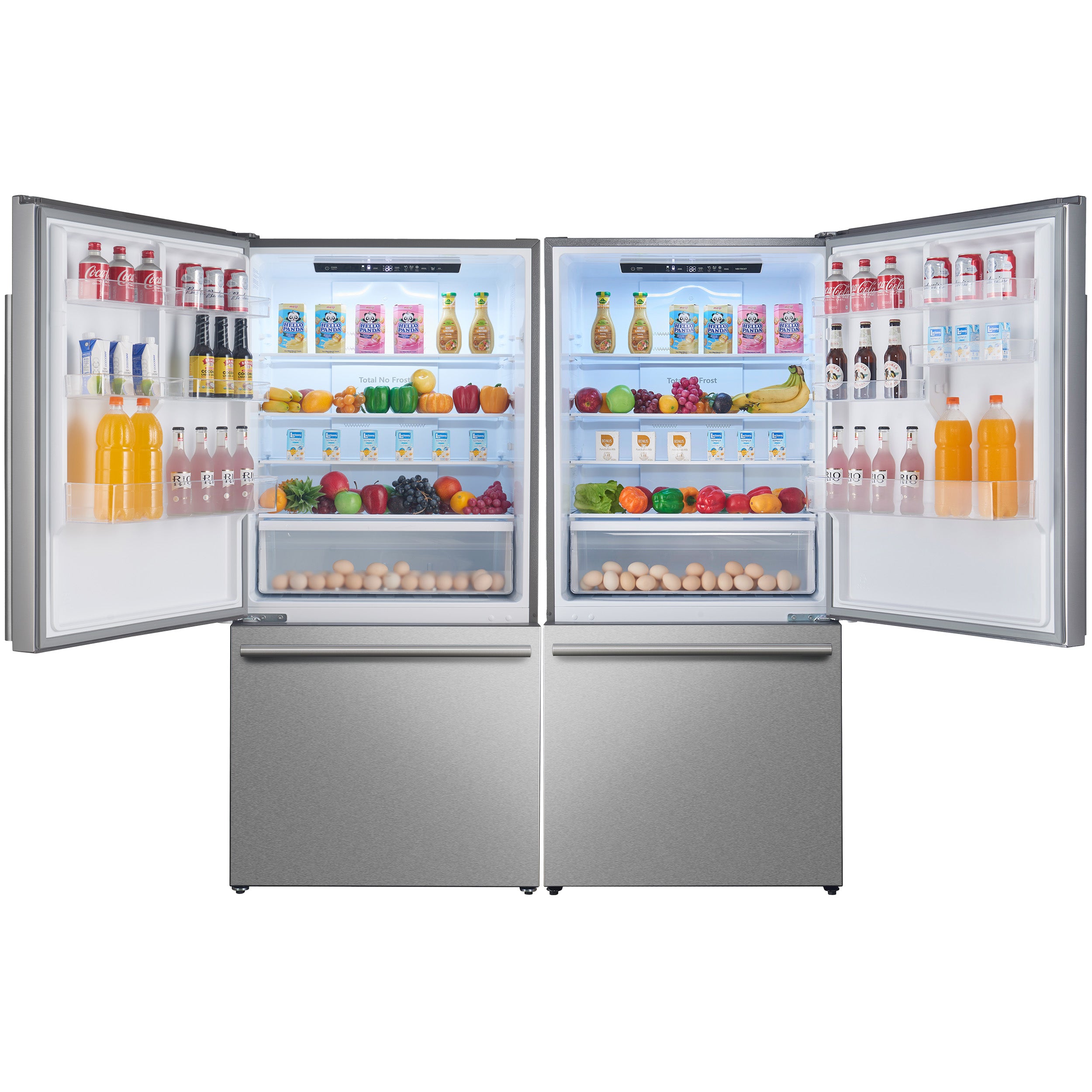 Forno Espresso Milano 62 in. 34.4 cu.ft. Stainless Steel Side-By-Side Refrigerator with Ice Maker | FFFFD1787-60S