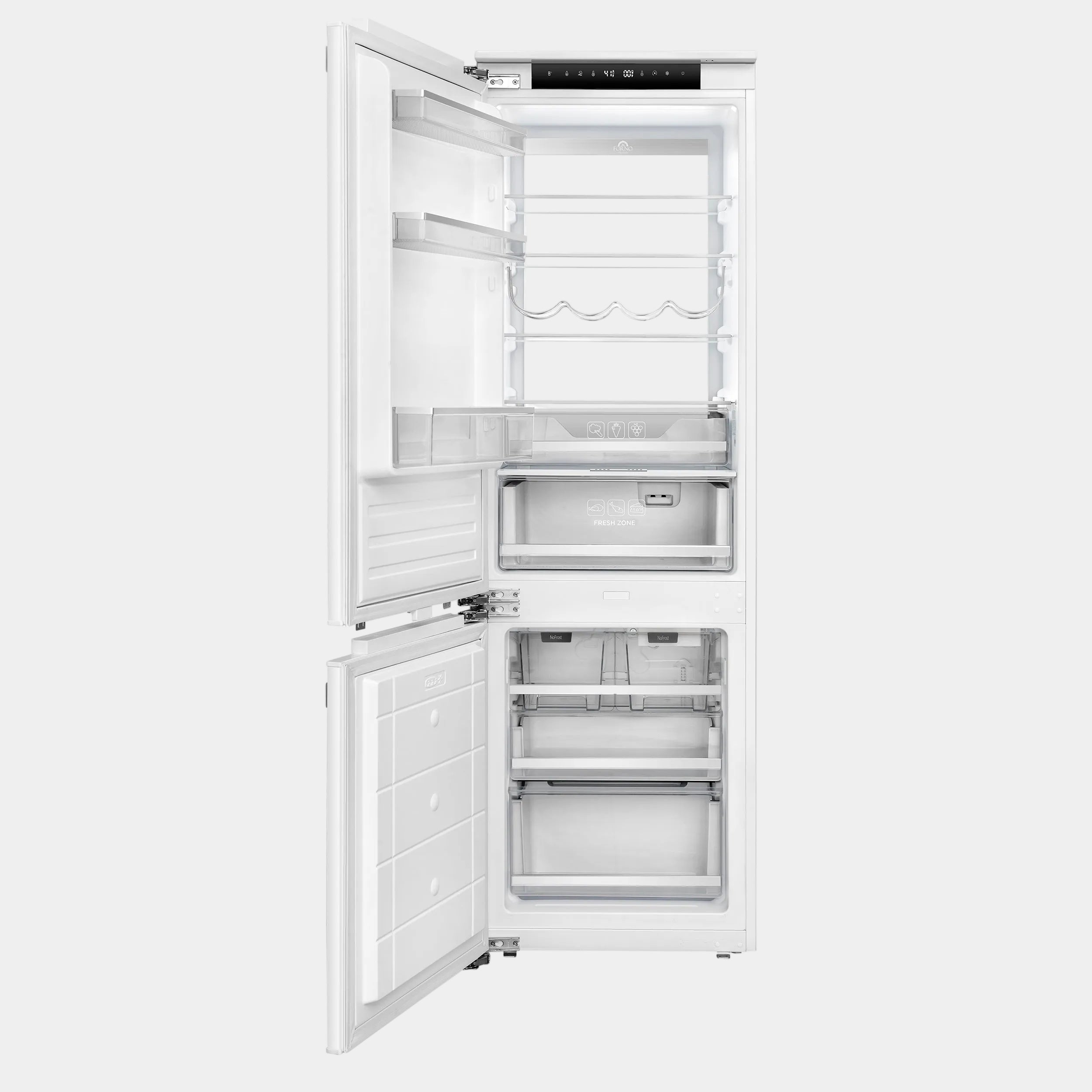 Forno Rivestito 22 Inch Panel Ready Bottom Freezer Refrigerator, 8.3 cu. ft., Ice Maker, Total No Frost, Fast Cool & Fast Freeze