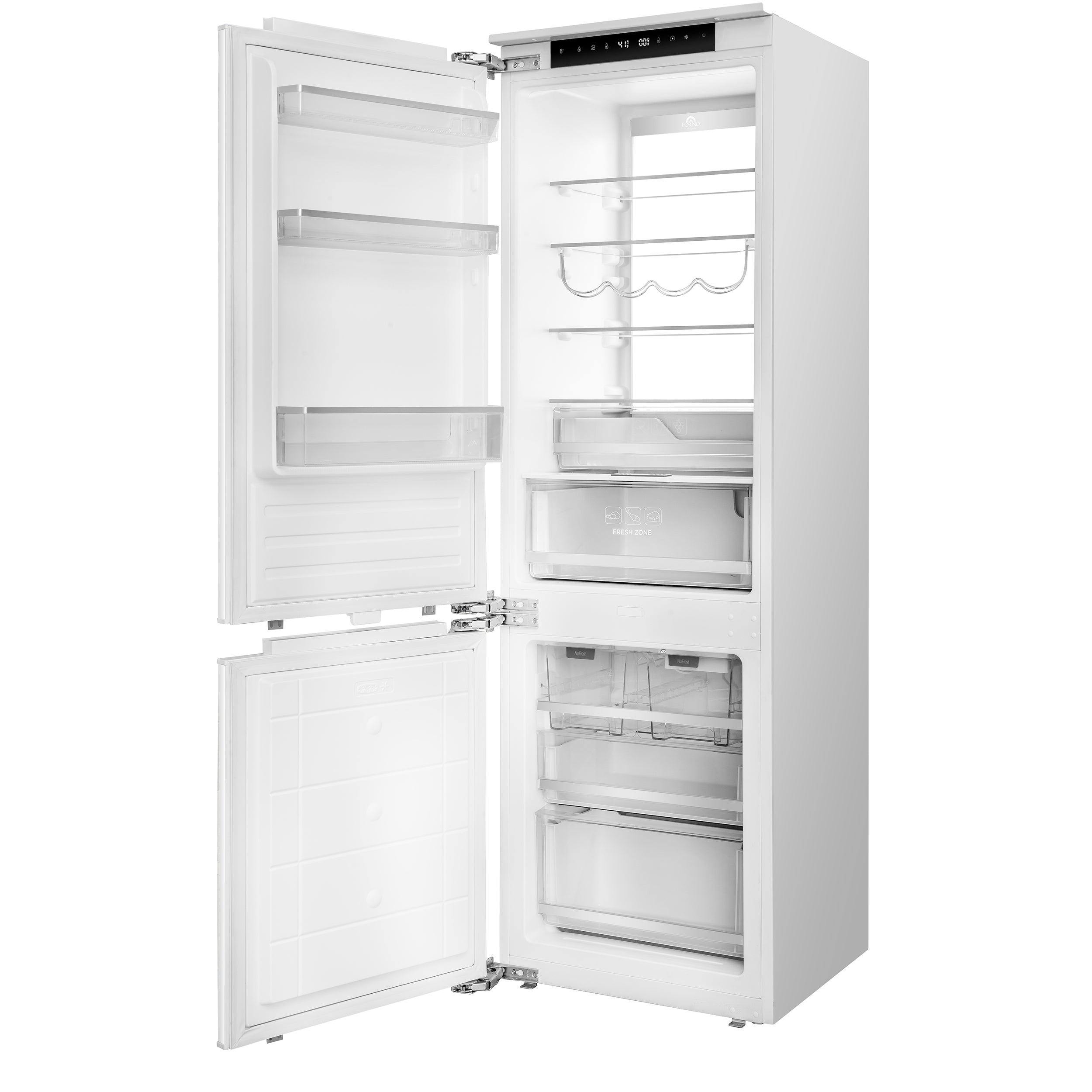 Forno Rivestito 22 Inch Panel Ready Bottom Freezer Refrigerator, 8.3 cu. ft., Ice Maker, Total No Frost, Fast Cool & Fast Freeze