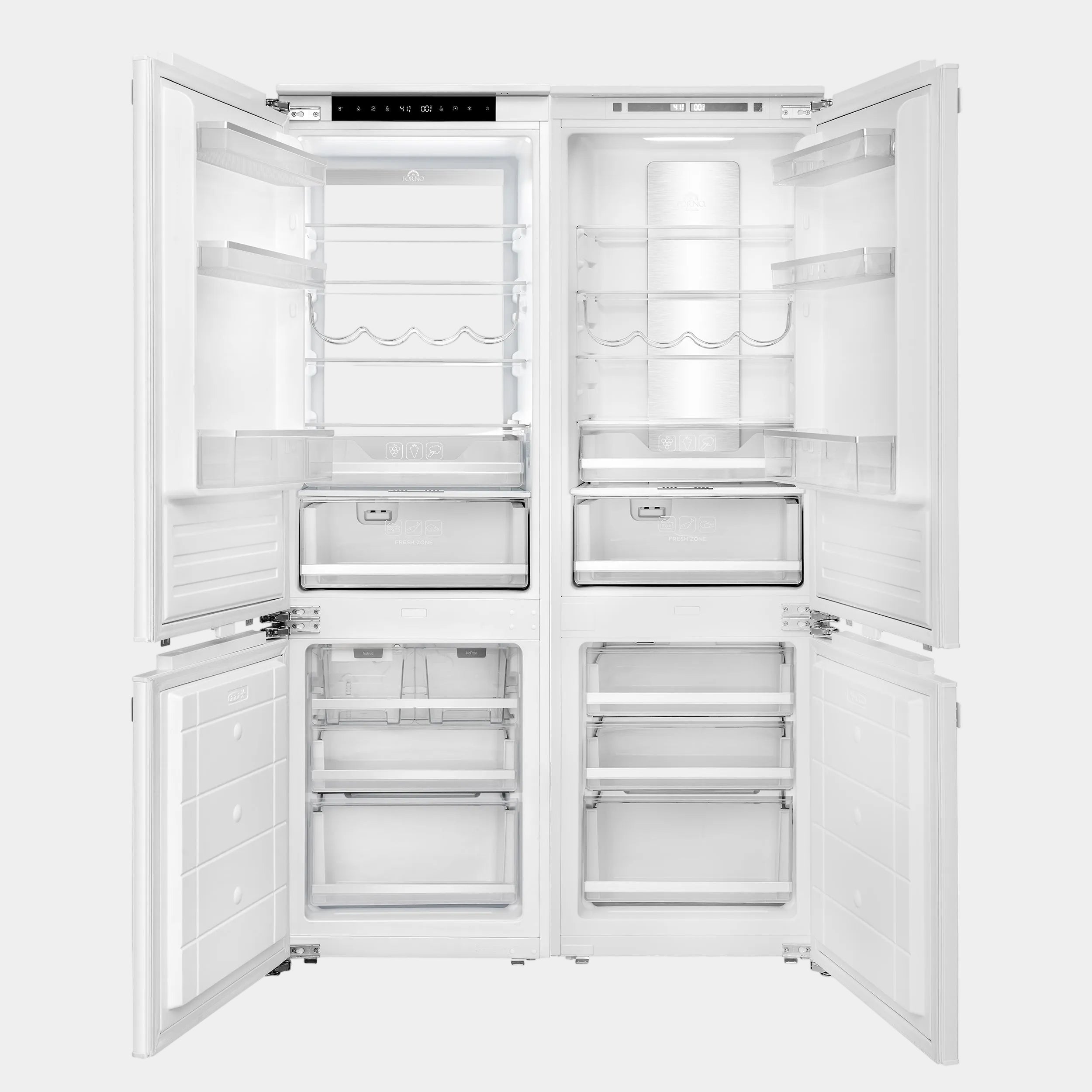 Forno Rivestito 42 in. 16.9 cu. ft. Panel Ready Side-By-Side Refrigerator with Ice Maker | FFRBI1794-42