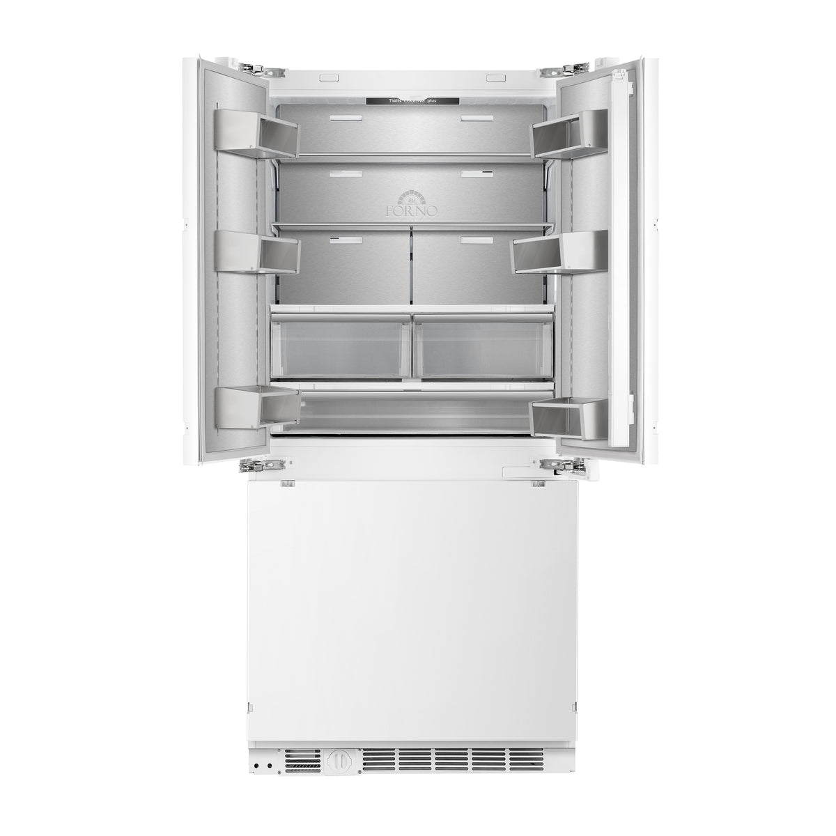 Forno Rivestito 36 in. 15.5 cu. ft. Panel Ready Built-In French Door Refrigerator with Ice Maker | FFRBI1811-36FR