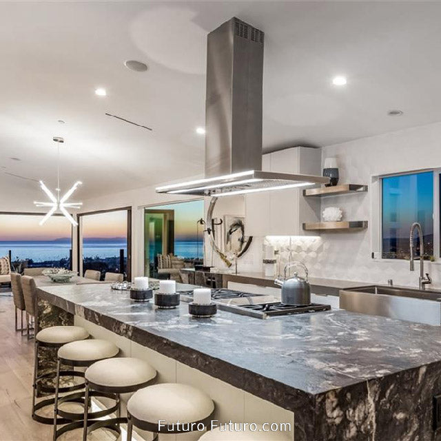 Futuro Streamline 48 in. 940 CFM Stainless Steel Island Mount Range Hood