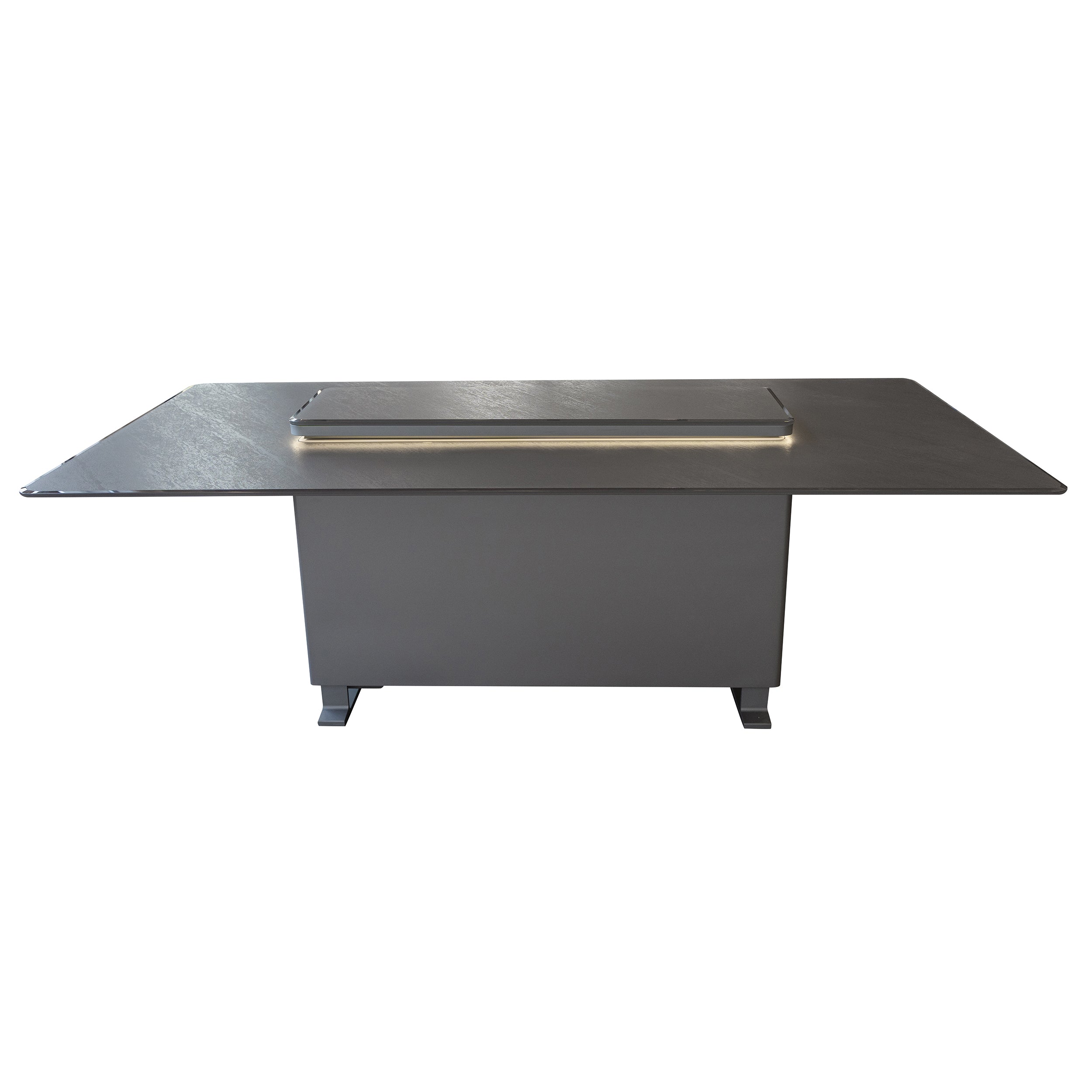 Cinetico Smart Dining Table, Sandstone Black, 5.3 cu.ft fridge and freezer with Bluetooth control