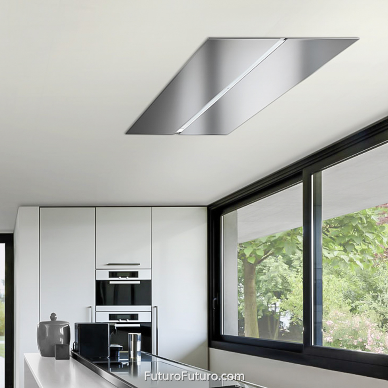 Futuro Savona 36 in. 940 CFM Stainless Steel Ceiling Mount Range Hood With Color Options