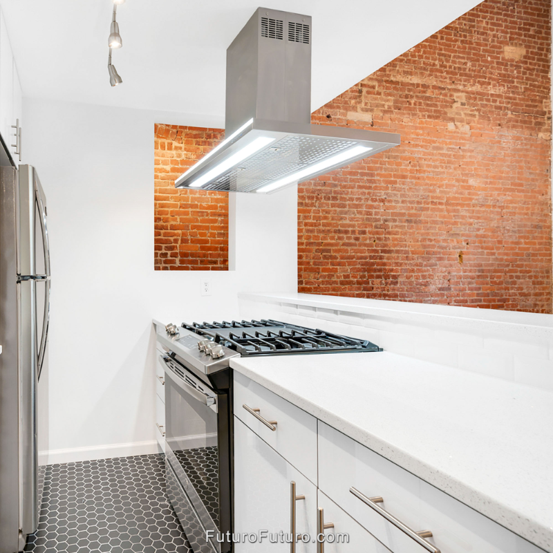 Futuro Streamline 36 in. 940 CFM Stainless Steel Island Mount Range Hood