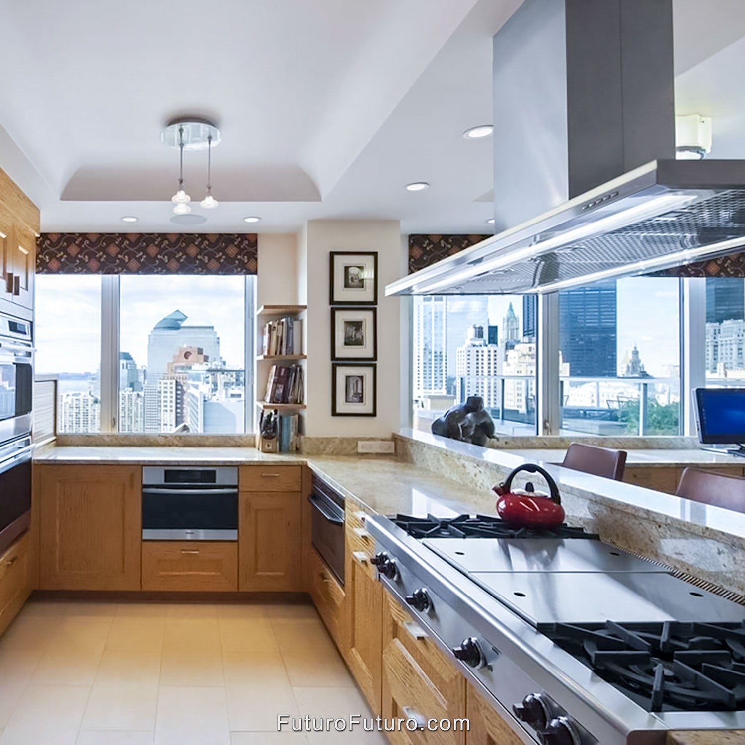 Futuro Streamline 36 in. 940 CFM Stainless Steel Island Mount Range Hood