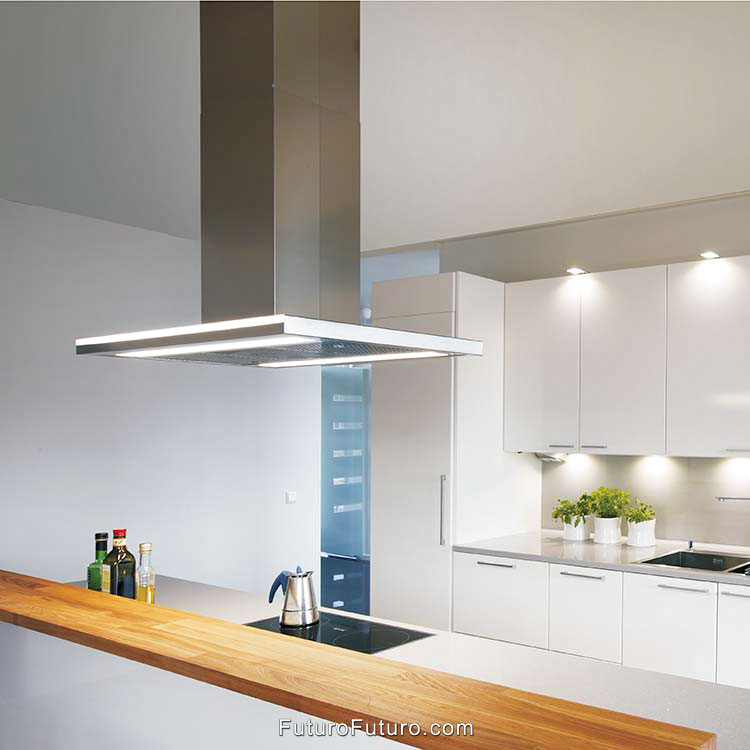 Futuro Streamline 36 in. 940 CFM Stainless Steel Island Mount Range Hood