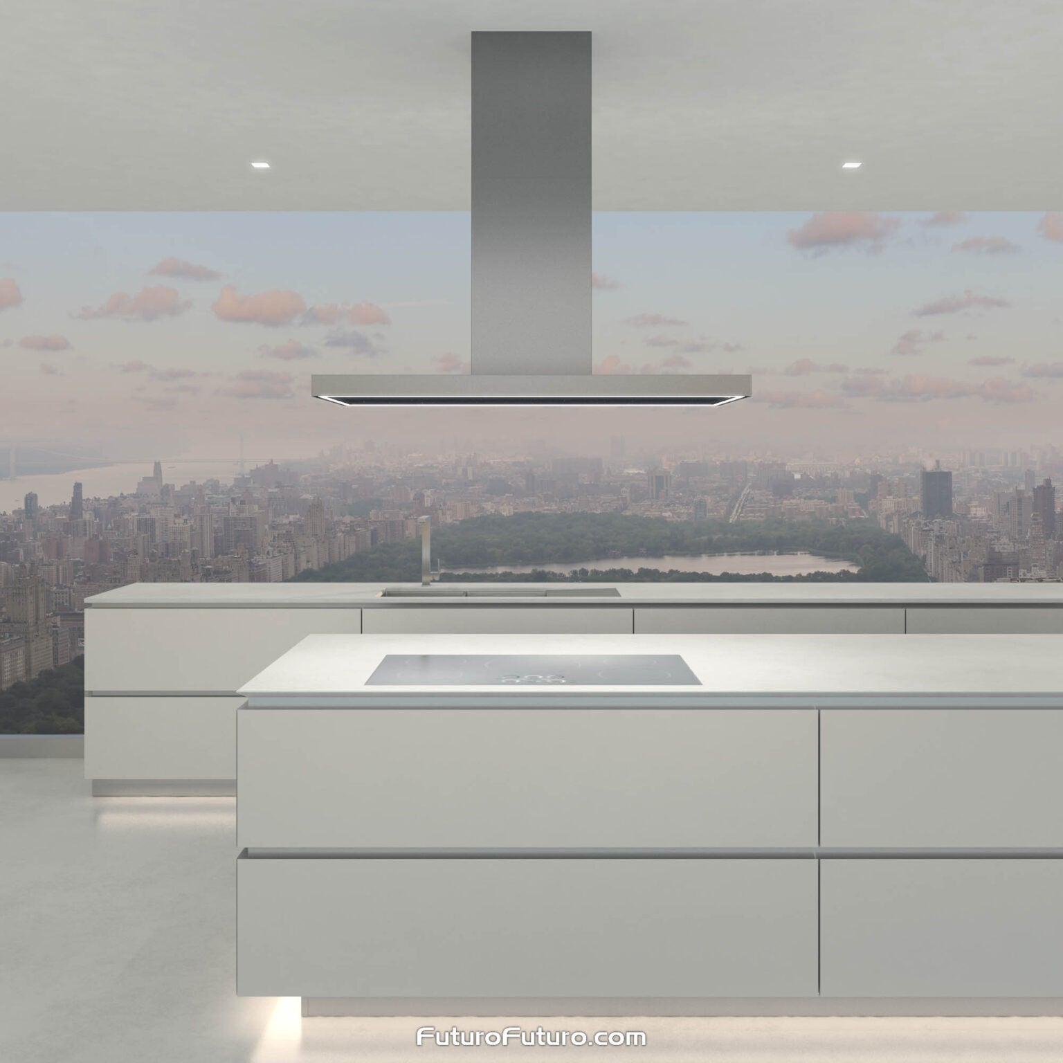 Futuro Turo 48 in. 940 CFM Stainless Steel Island Mount Range Hood | IS48TURO-INOX