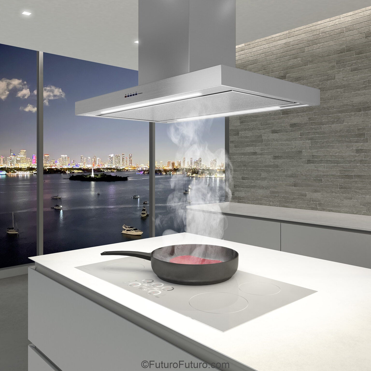 Futuro Positano 36 in. 940 CFM Stainless Steel Island Mount Range Hood | IS36POSITANO