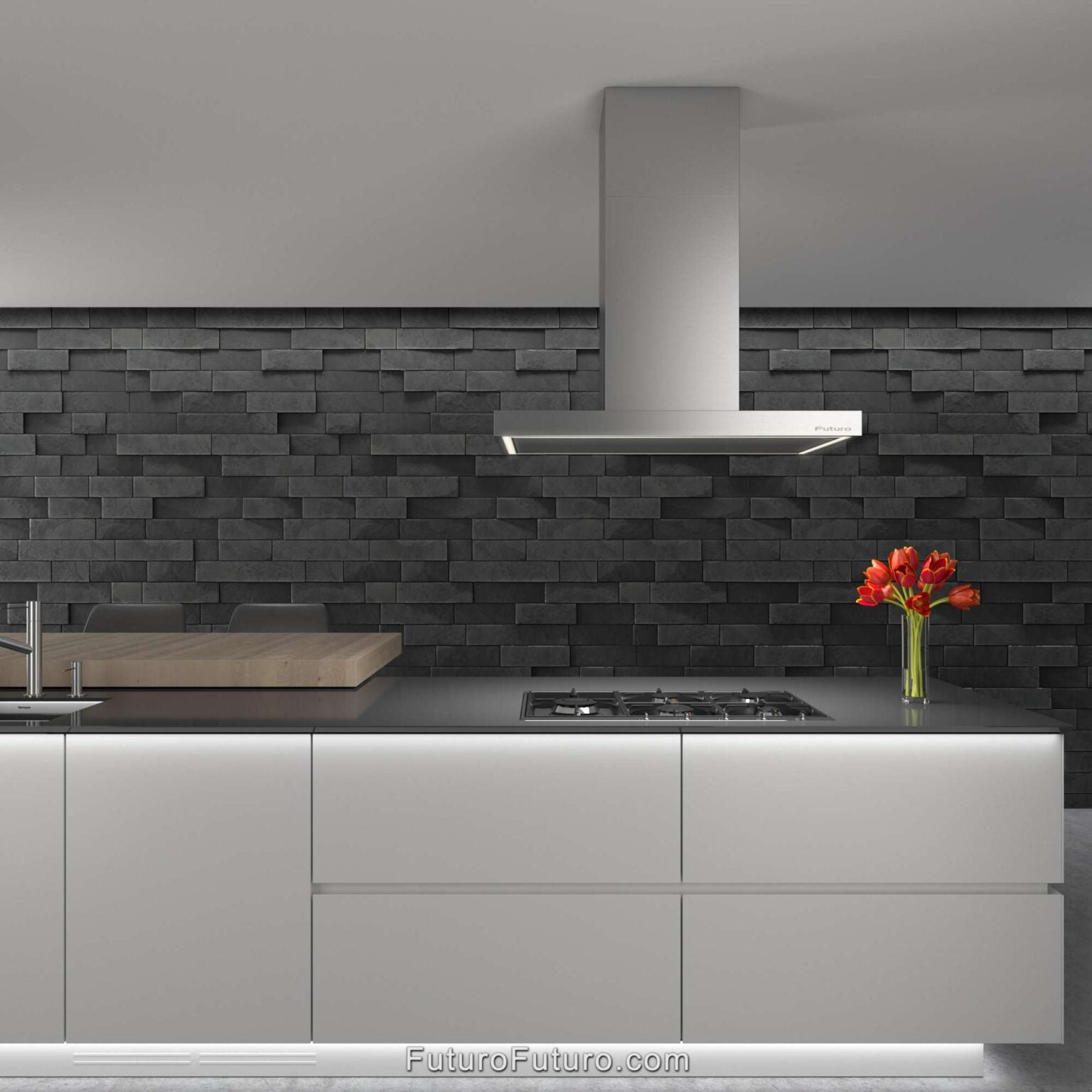 Futuro Turo 36 in. 940 CFM Stainless Steel Island Mount Range Hood | IS36TURO-INOX