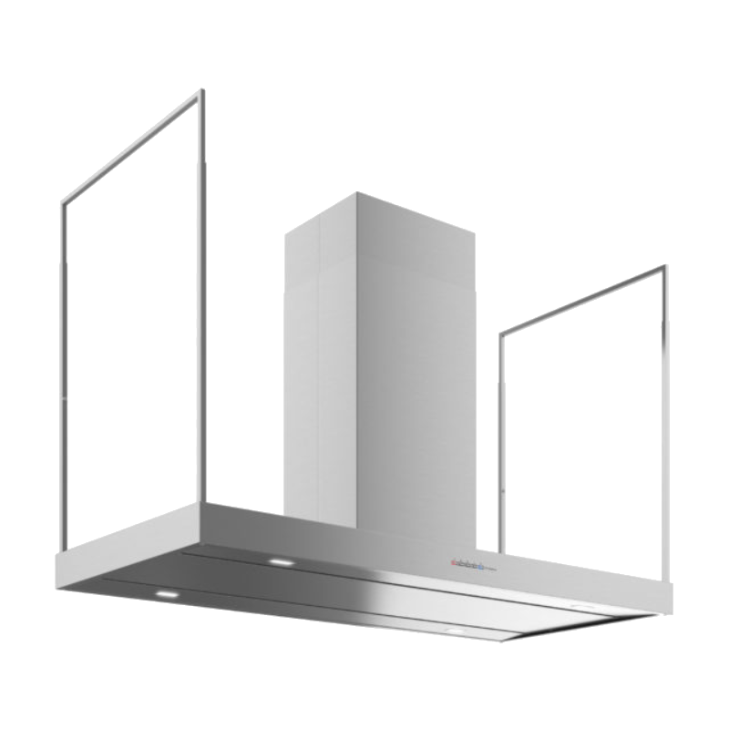 Futuro Europe 48 in. 940 CFM Stainless Steel Island Mount Range Hood