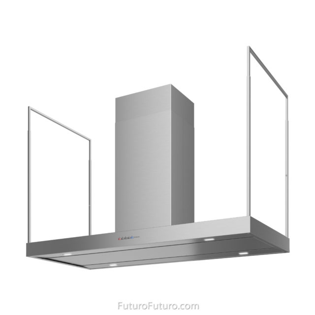 Futuro Europe 48 in. 940 CFM Stainless Steel Island Mount Range Hood