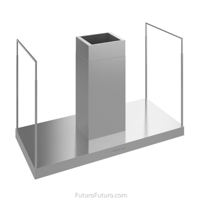 Futuro Europe 48 in. 940 CFM Stainless Steel Island Mount Range Hood