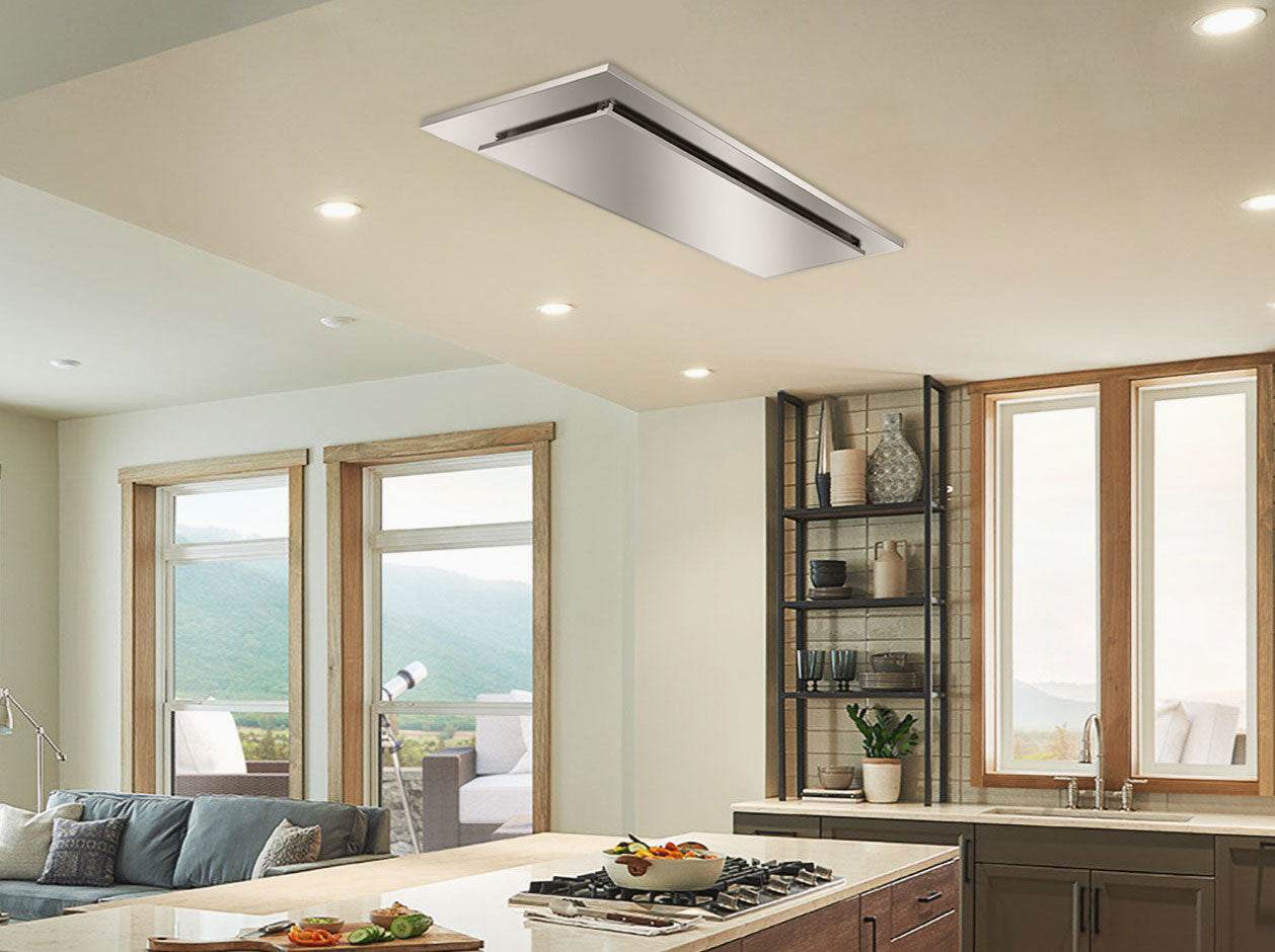 VICTORY Sunset 36 in. 600 CFM Flush Ceiling Mount Range Hood with Color Options