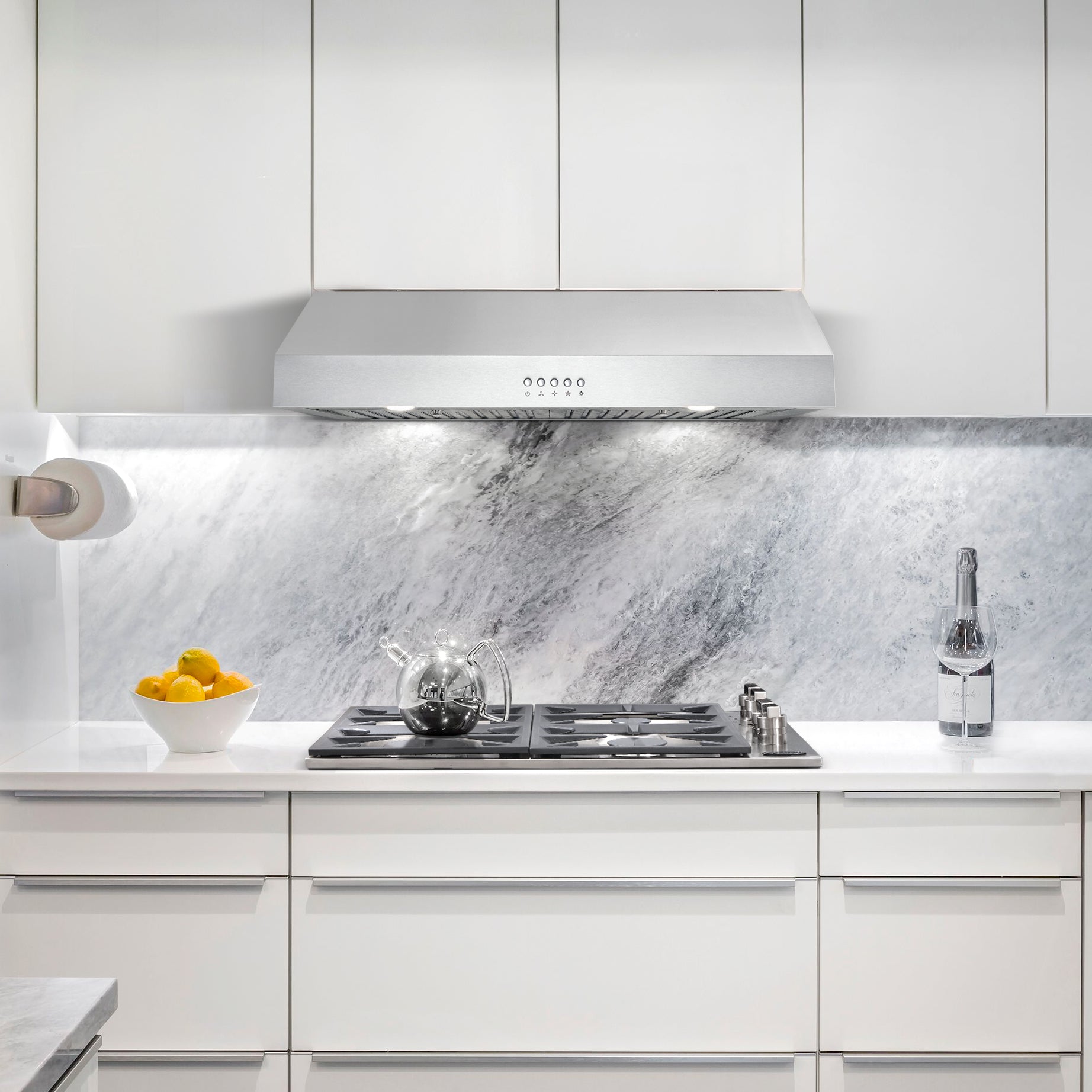 Cosmo Haven 48 in. 500 CFM Stainless Steel Under-Cabinet Range Hood | COS-QB48