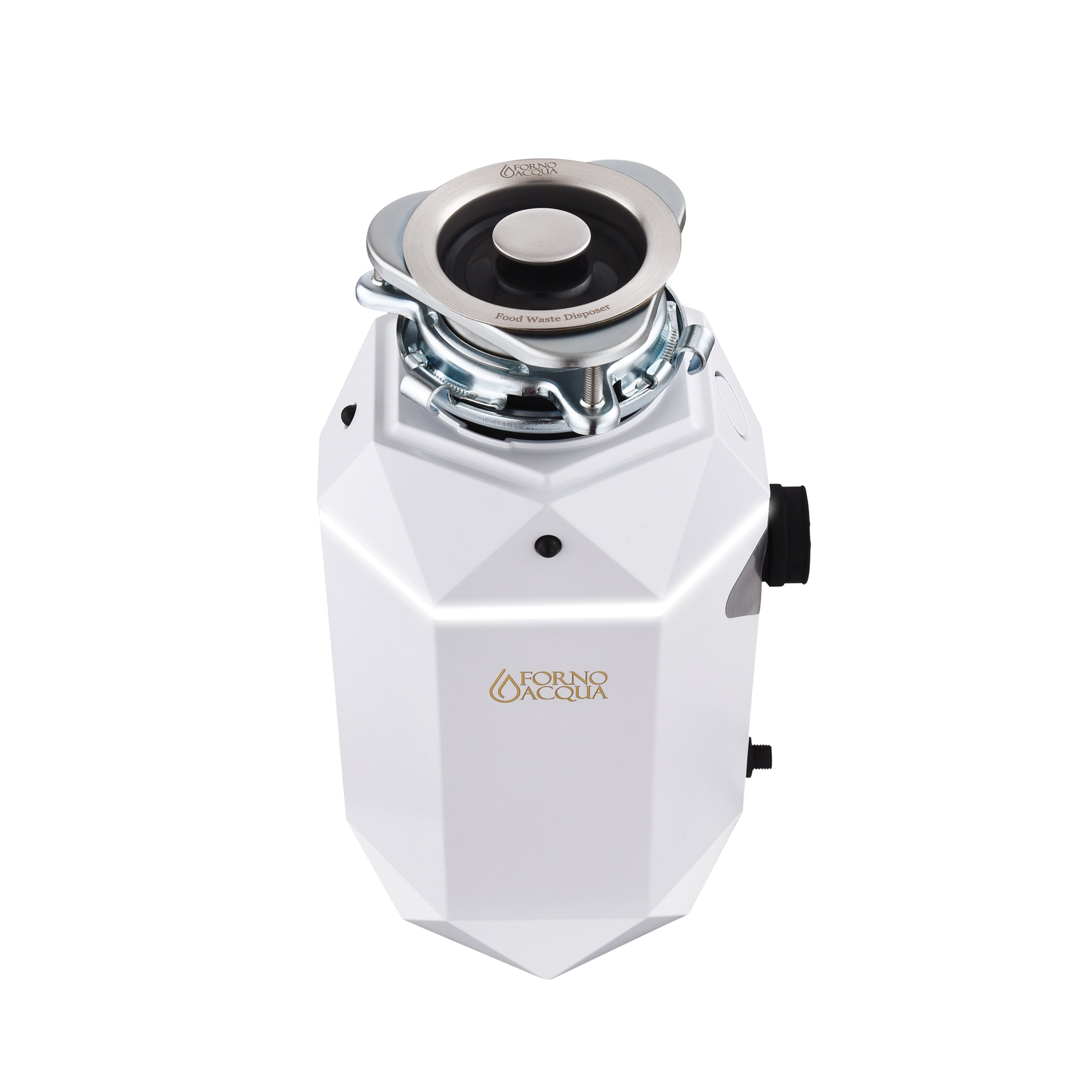 FORNO ACQUA BrightDIAMOND Moonstone 3/4HP Super Quiet Garbage Disposal Corded with Motion Sensor Cabinet Light & Pre-Wired Air Switch