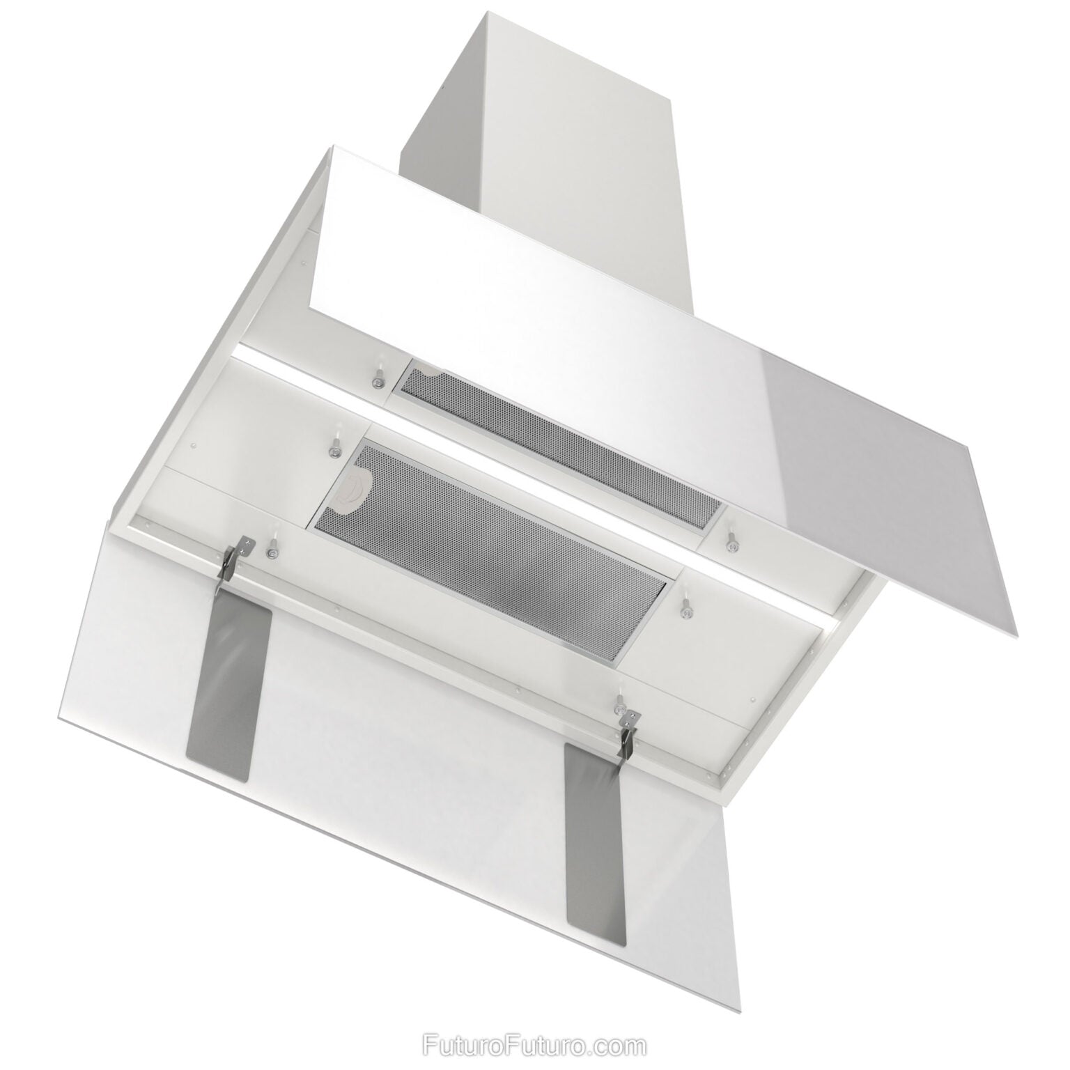 Futuro Viale 36 in. 940 CFM White Island Mount Range Hood | IS36VIALE-WHT
