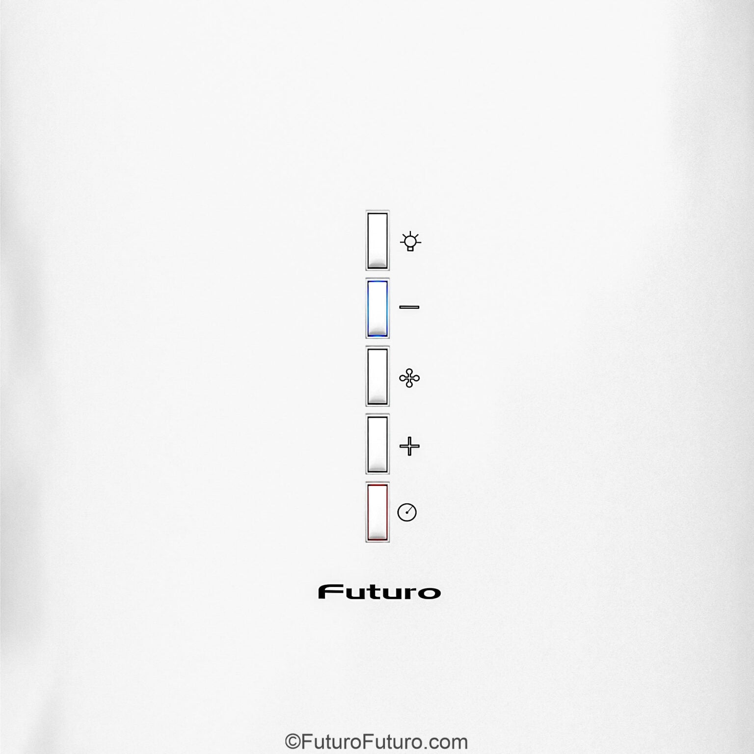 Futuro Jupiter 14 in. 940 CFM White Island Mount Range Hood | IS14JUPITER-WHT