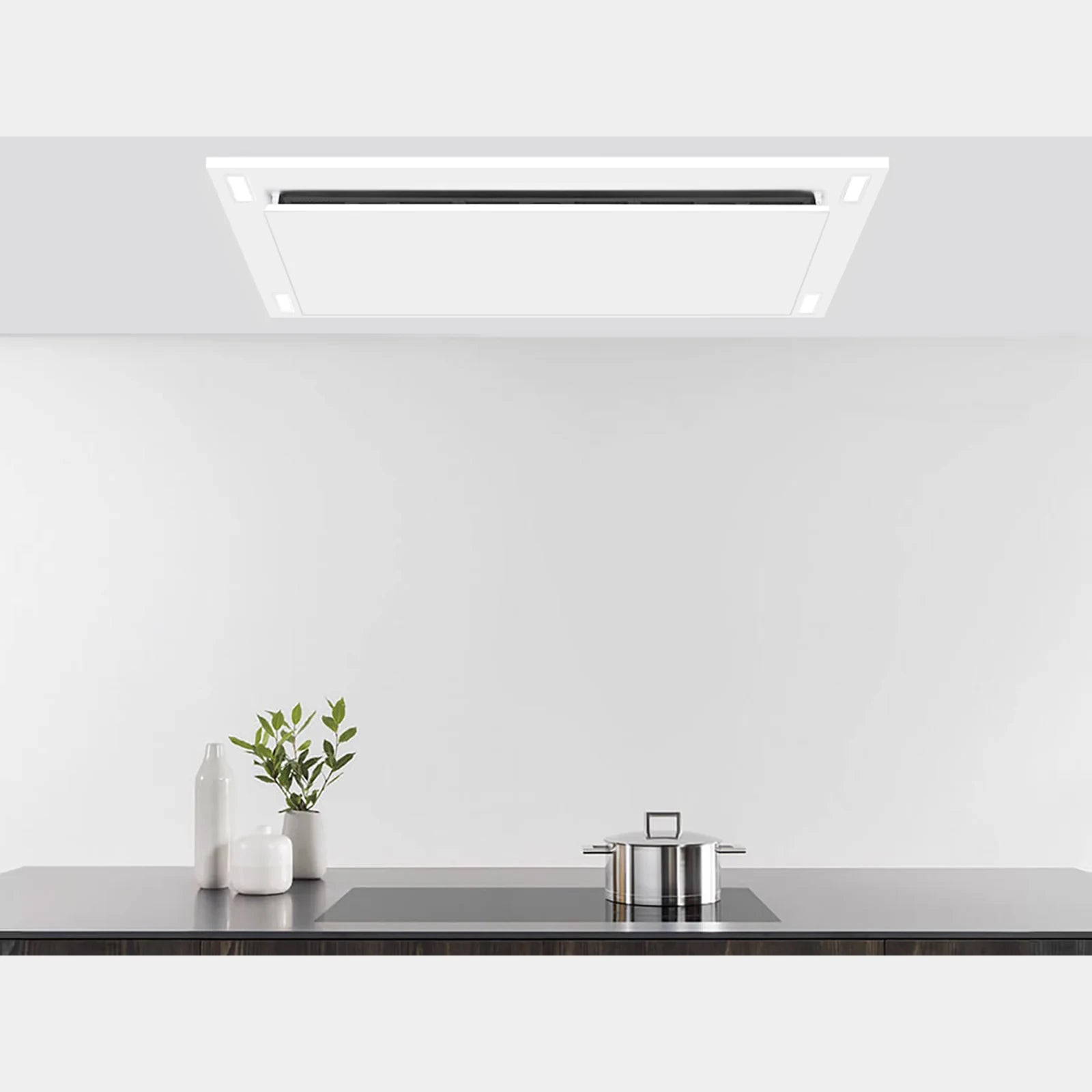 VICTORY Sunset 600 CFM White Flush Ceiling Mount Range Hood | SUNSET-WH