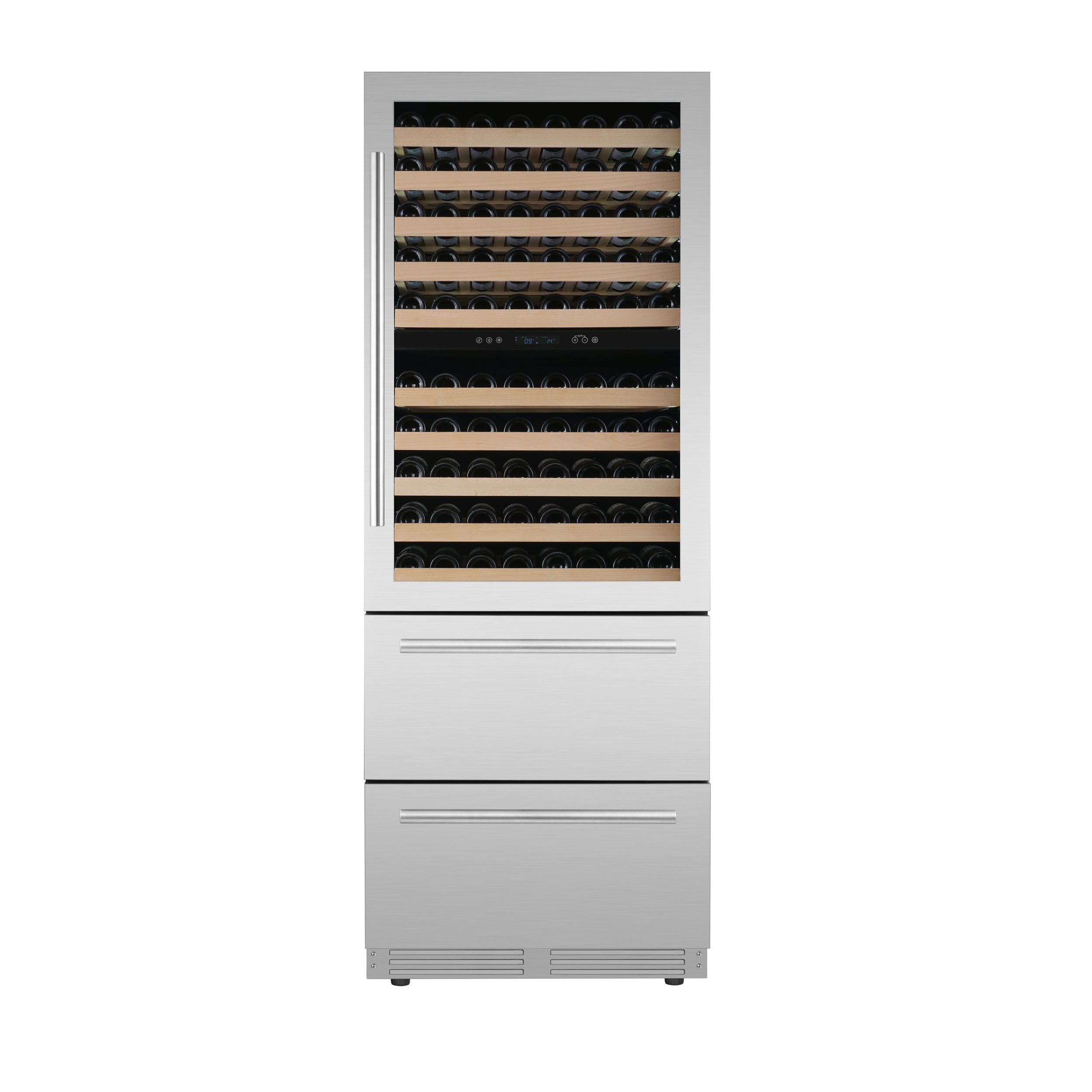Forno Celano 30 in. 150 Bottle and 252 Can Triple Zone Wine Cooler | FWCDR6697-30S