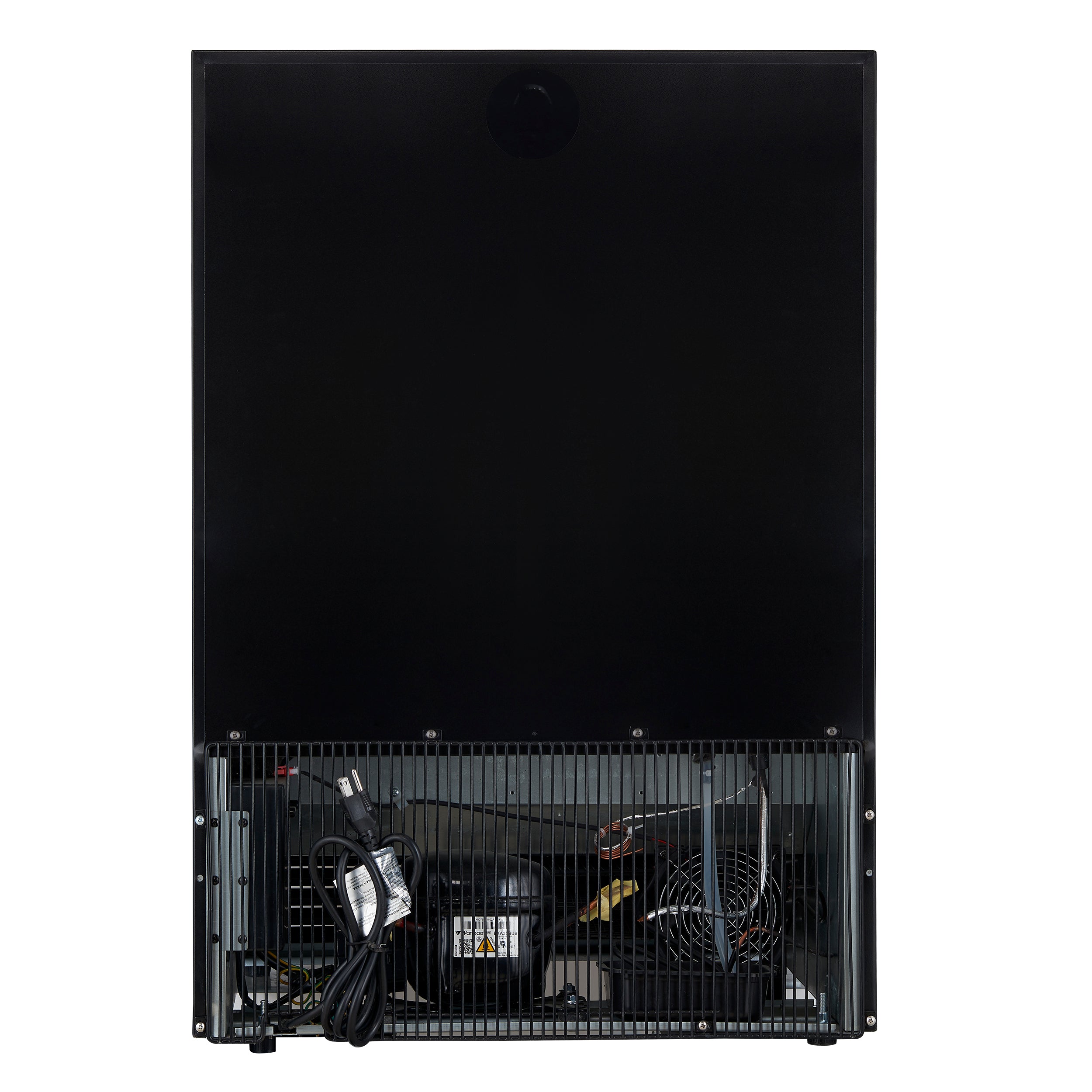 Forno Bacchino 24 Inch Wine Cooler, Black with Antique Brass Handles, with LED Lighting, Triple Glass Door, 51 Bottle Capacity, Built-In or Freestanding