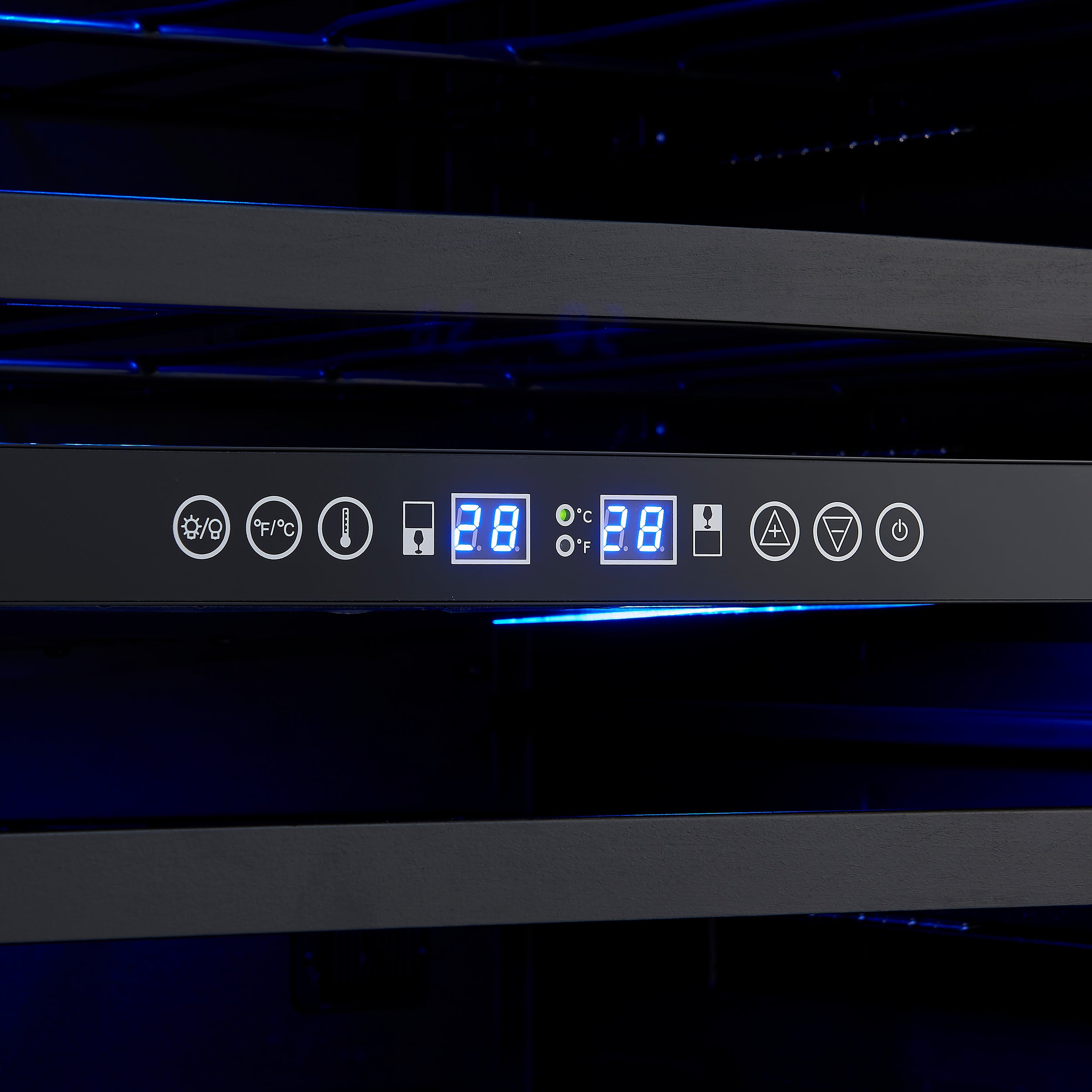 Forno Bacchino 24 in. Stainless Steel 51 Bottle Dual Zone Wine Cooler with LED Lighting and Triple Glass Door | FWCDR6634-24S