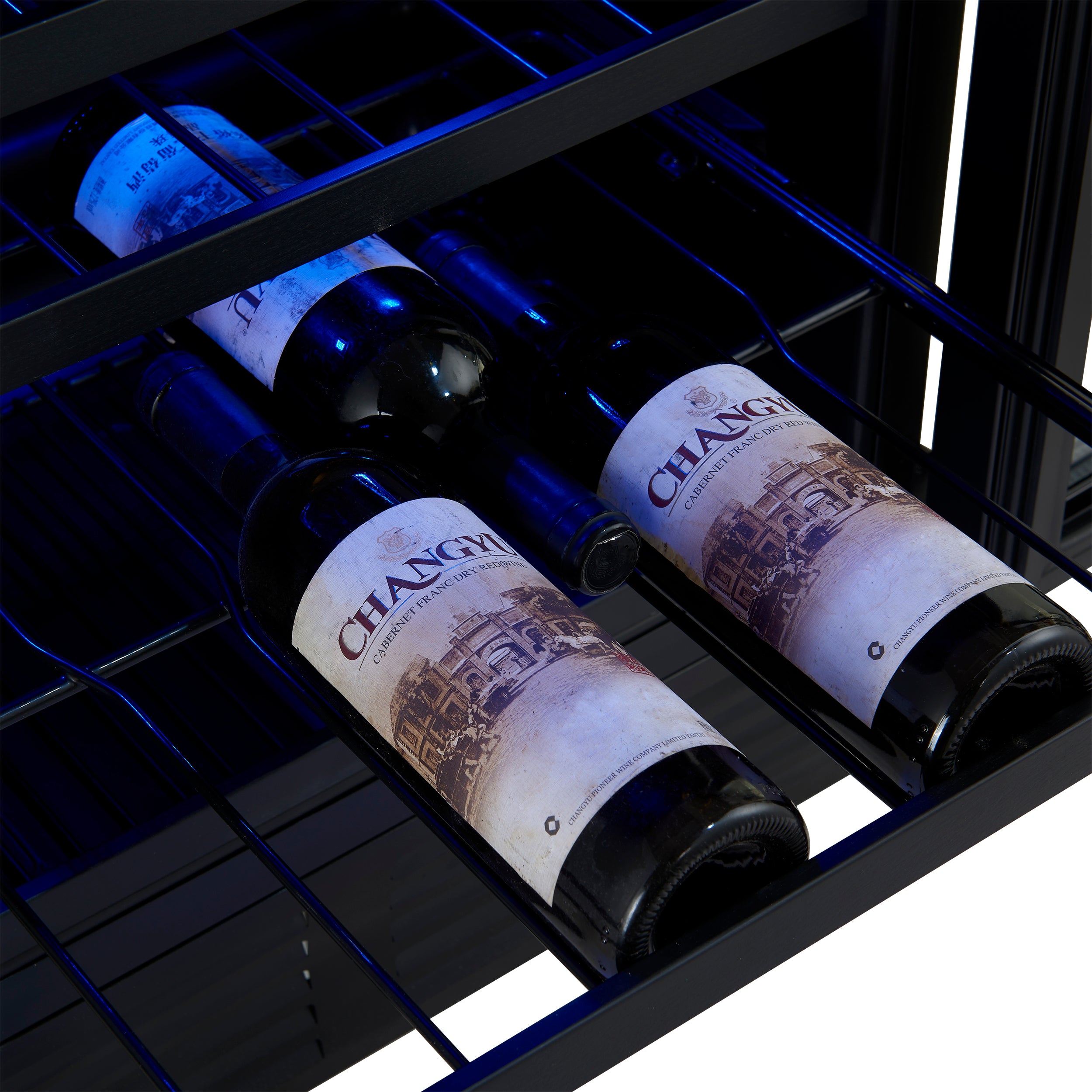 Forno Bacchino 24 Inch Wine Cooler, Stainless Steel, with LED Lighting, Triple Glass Door, 51 Bottle Capacity, Built-In or Freestanding