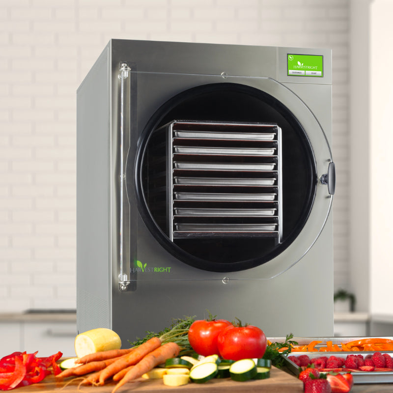 Harvest Right X-Large 7 Tray Stainless Steel Home Freeze Dryer with XL Premier Vacuum Pump and Mylar Starter Kit