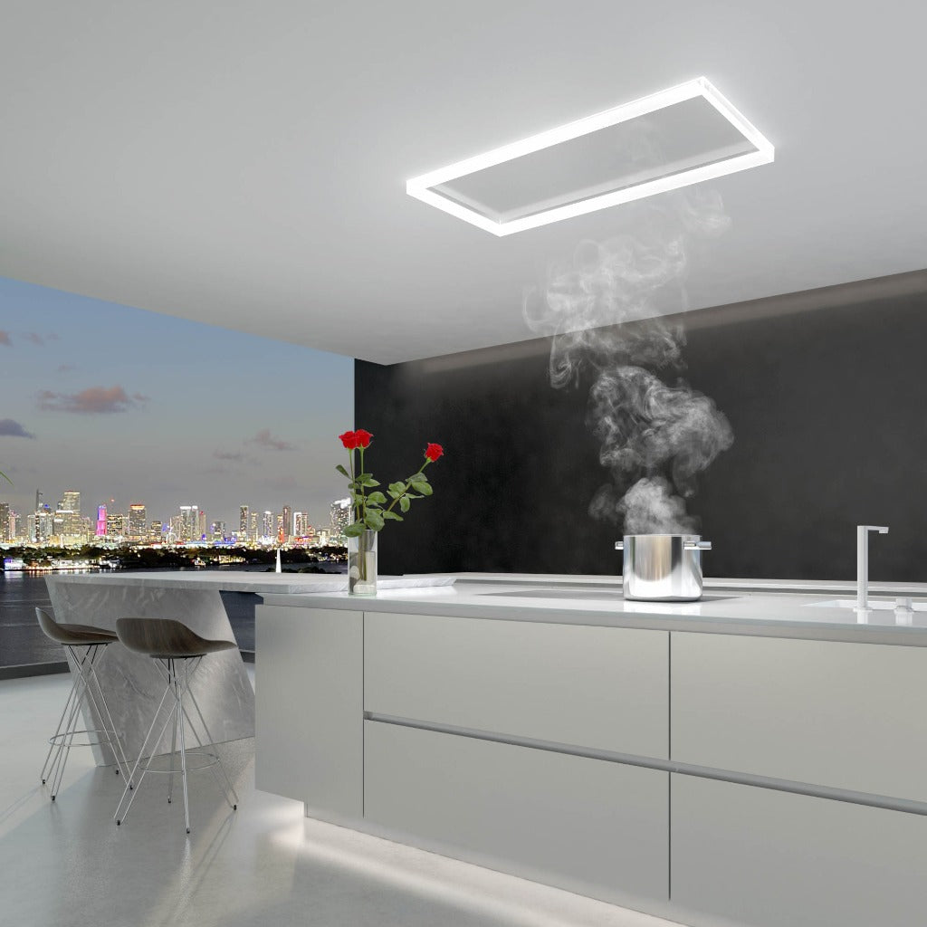 Futuro Alina 48 in. 940 CFM White Ceiling Mount Range Hood | IS48ALINA-WHT