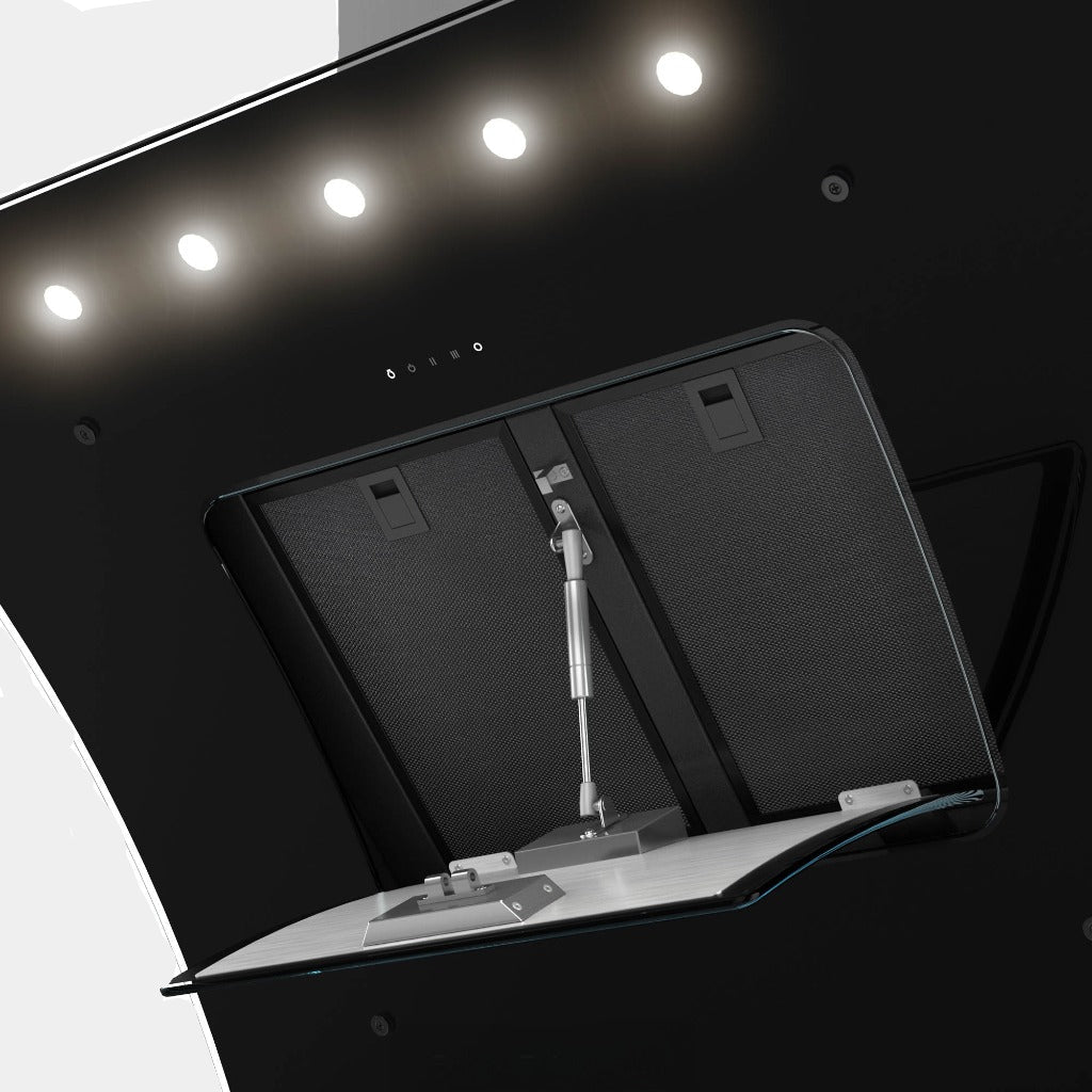 Futuro Splash 36 in. 940 CFM Black Wall Mount Range Hood | WL36SPLASH-BLK