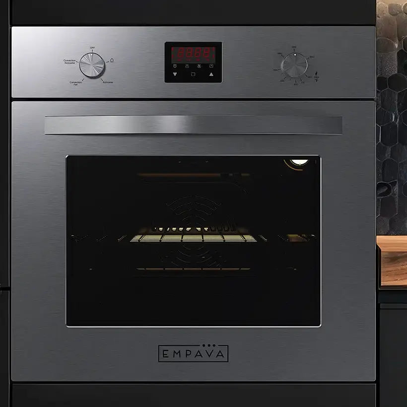 Empava 24 In. 2.3 cu. Ft. Stainless Steel Propane Gas Single Wall Oven | EMPV-24WO11L