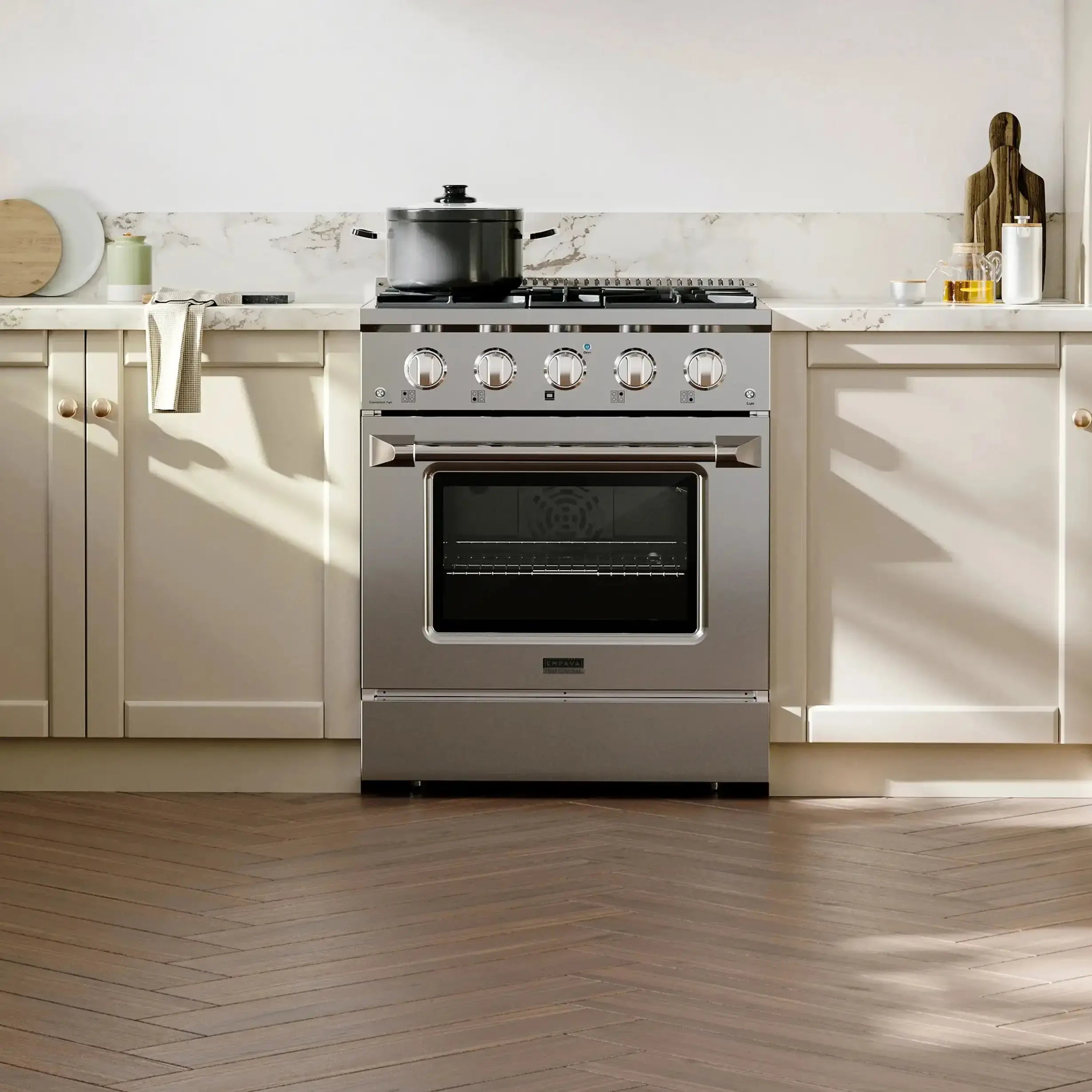 Empava Pro-Style 30 In. 4.2 cu. Ft. 4-burner Stainless Steel Gas Range | EMPV-30GR07