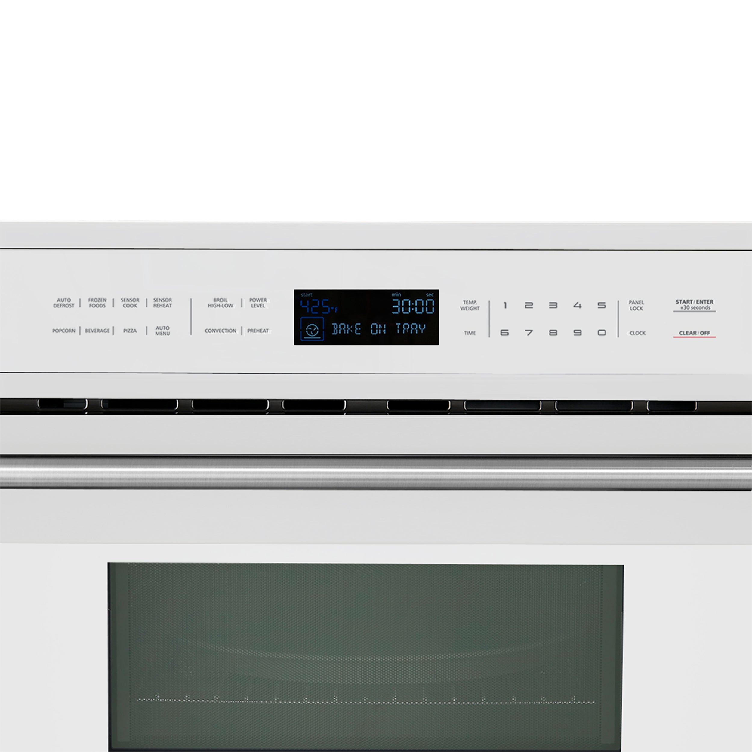 Forno Espresso Oliena 30 in. 1.6 cu.ft White Built-In Microwave Oven with Antique Brass Accents | FMWDR3093-30WHT