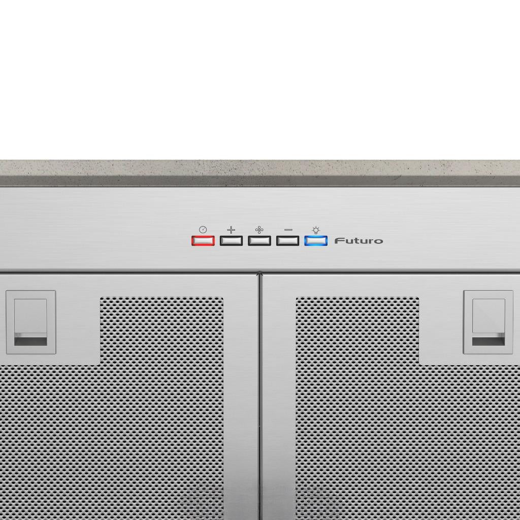 Futuro Monolith 40 in. 940 CFM Gray Island Mount Range Hood | IS40MONOLITH