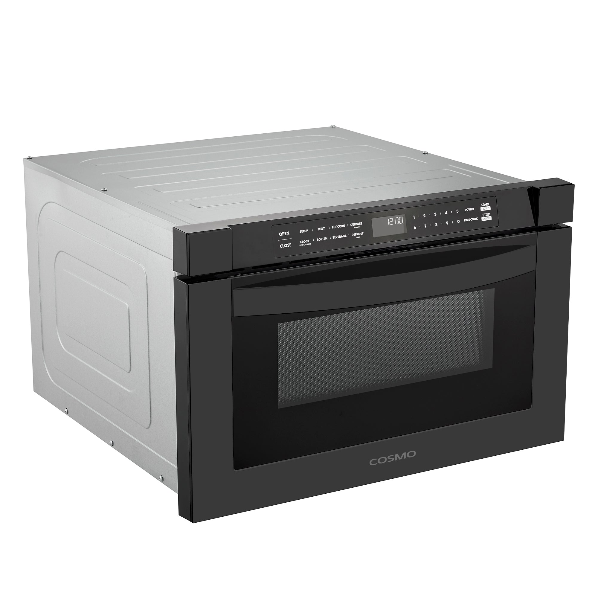 Cosmo Haven 24 in. 1.2 cu.ft Black Built-in Microwave Drawer | COS-12MWDBK