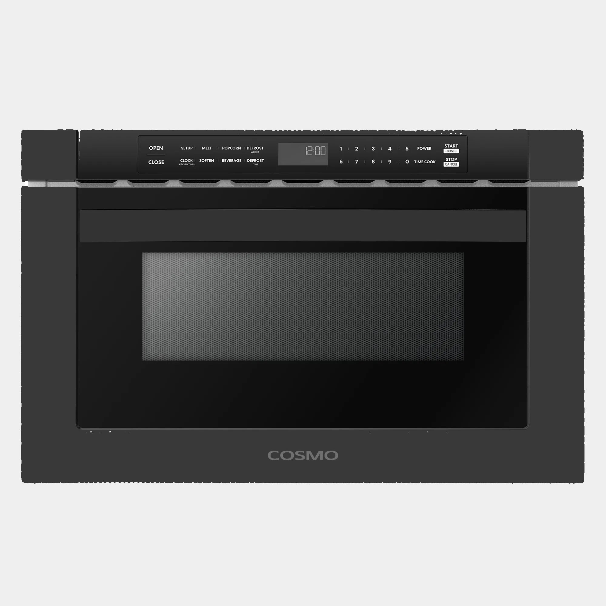 Cosmo Haven 24 in. 1.2 cu.ft Black Built-in Microwave Drawer | COS-12MWDBK