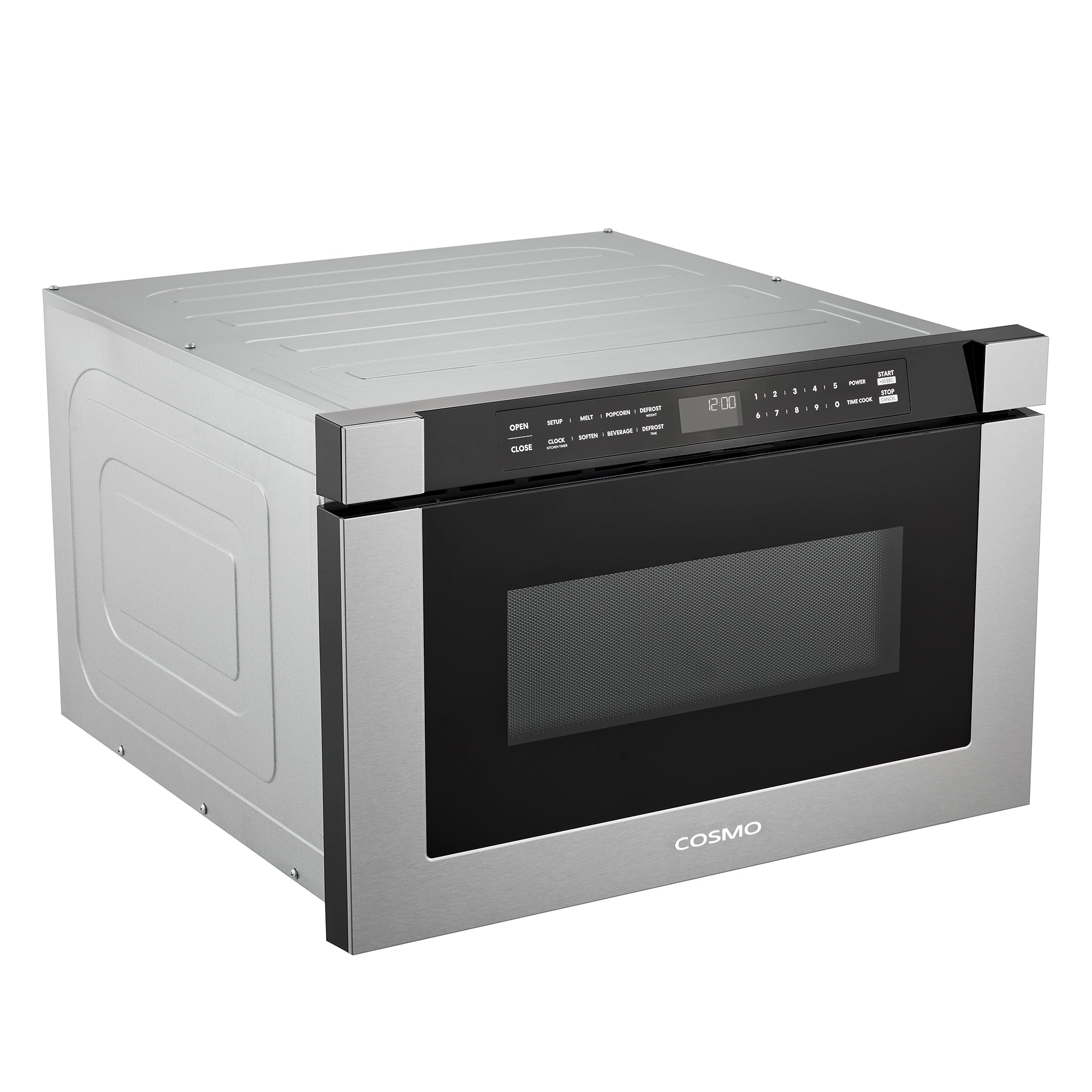Cosmo Haven 24 in. 1.2 cu.ft Stainless Steel Built-in Microwave Drawer with Automatic Door | COS-12MWDSS-NH
