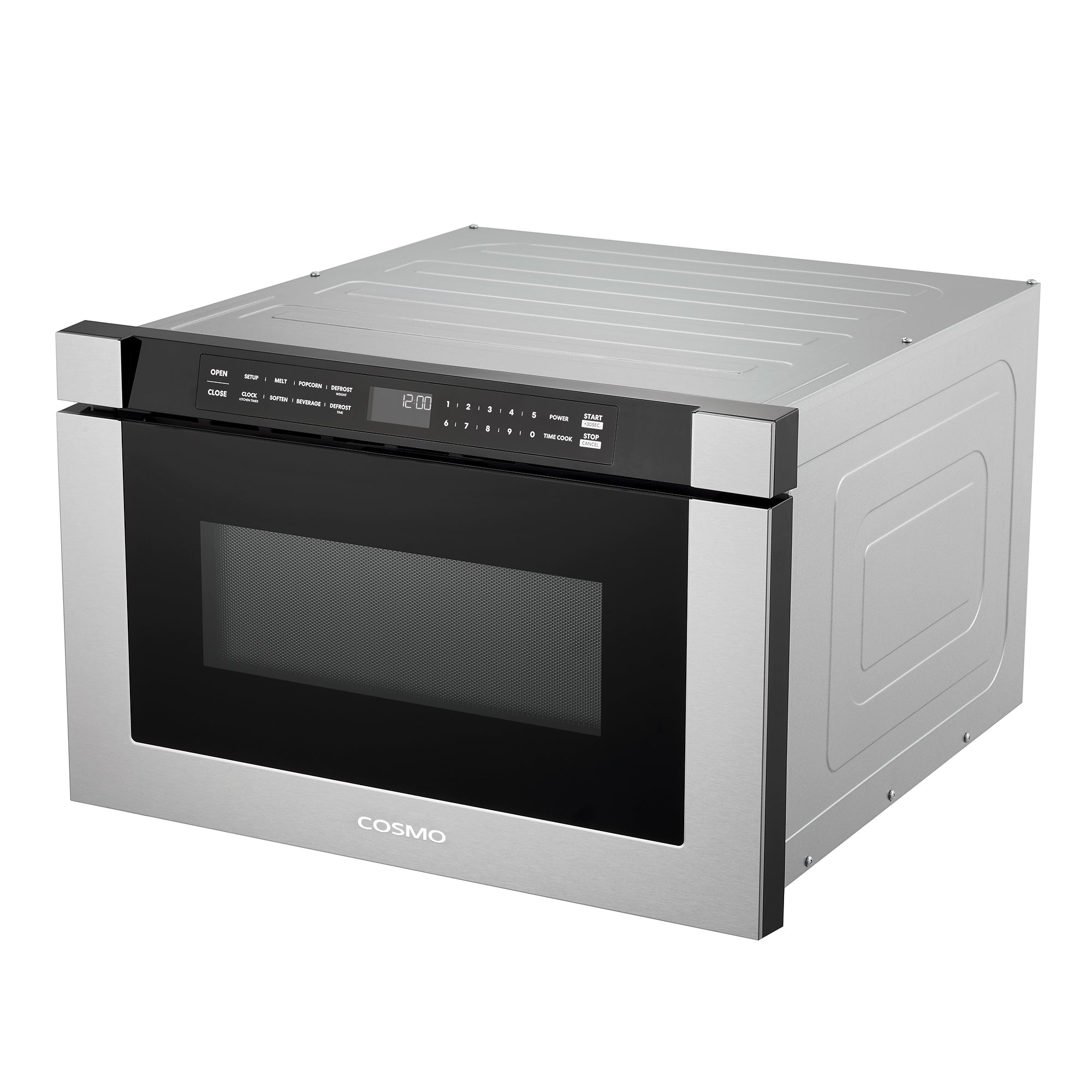Cosmo Haven 24 in. 1.2 cu.ft Stainless Steel Built-in Microwave Drawer with Automatic Door | COS-12MWDSS-NH