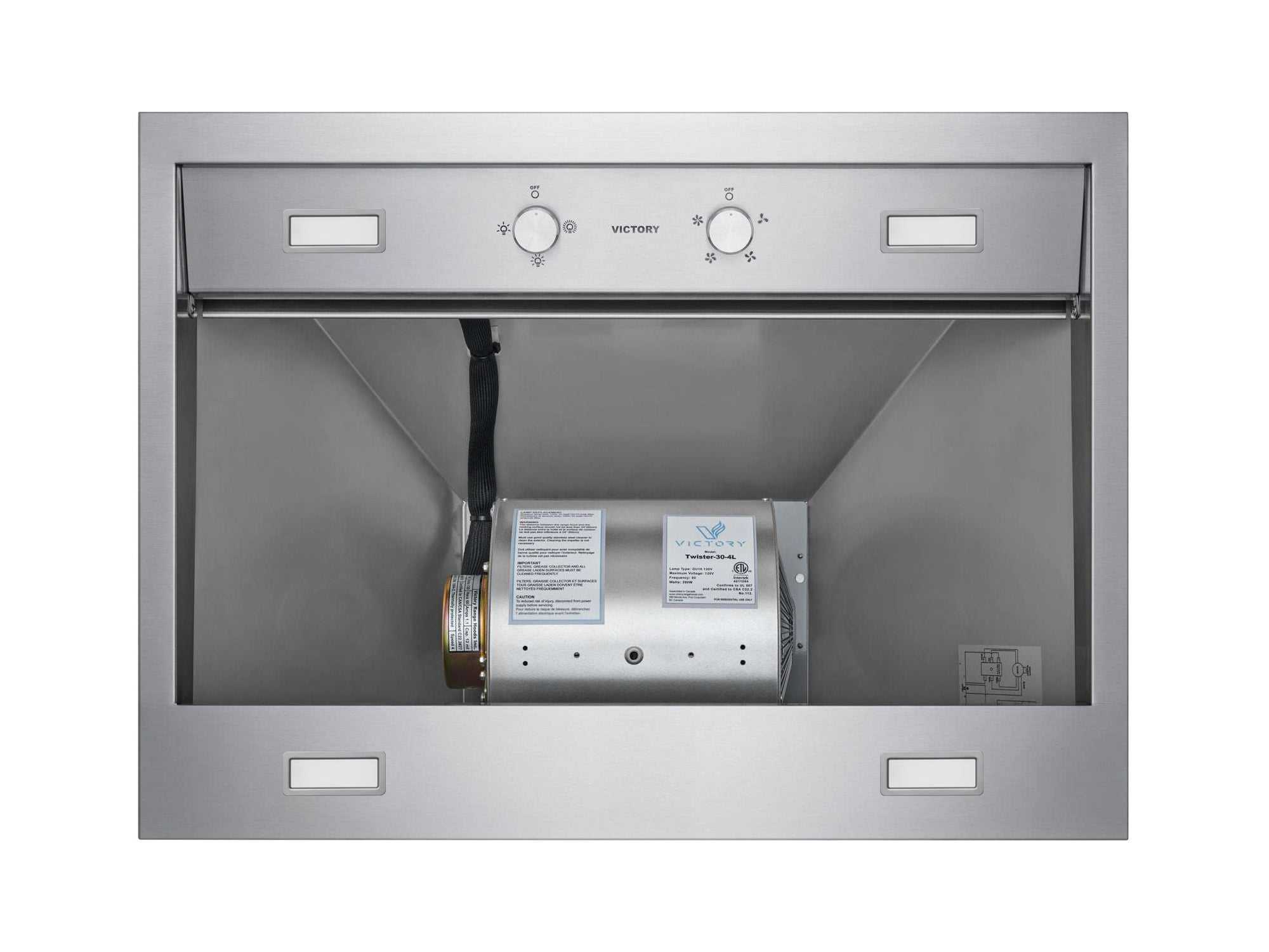VICTORY Twister 36 in. 750 CFM Stainless Steel Wall Mount Range Hood | TWISTER-36