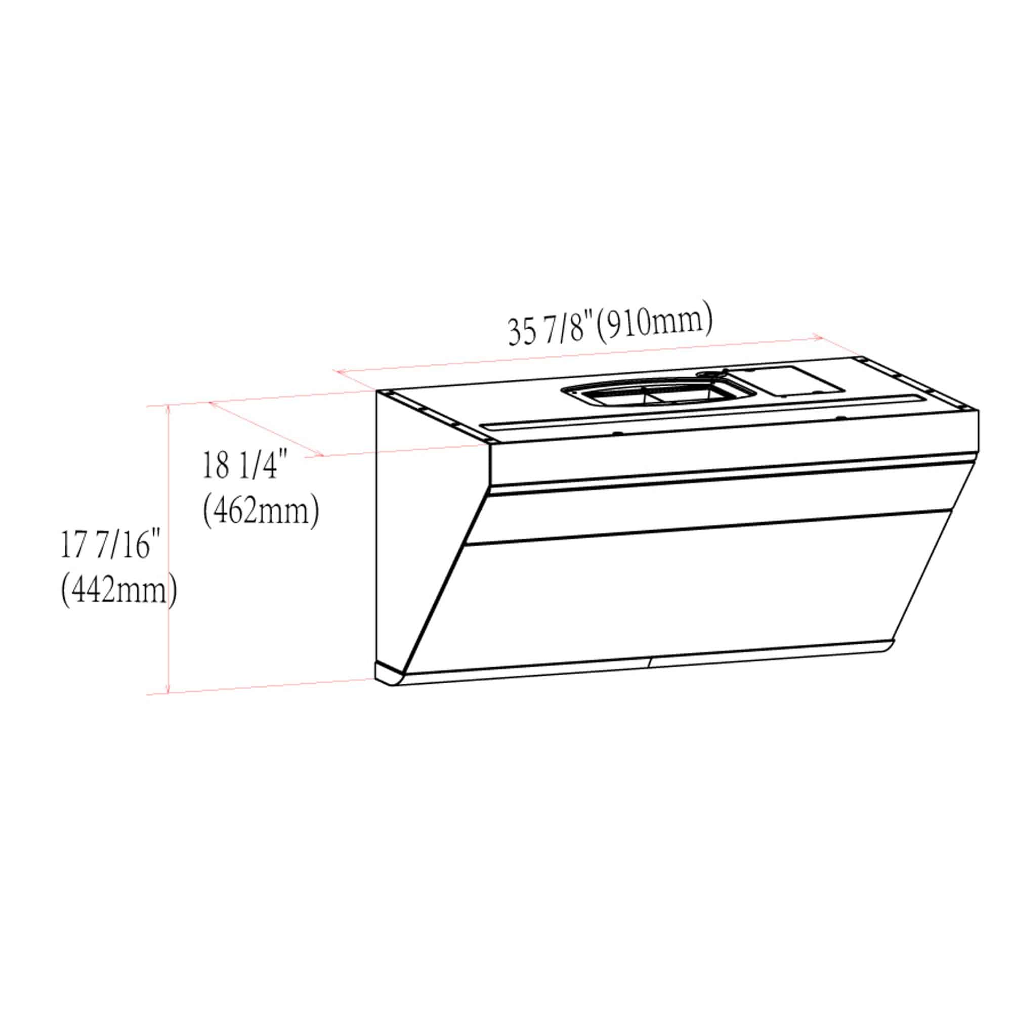 Fotile Slant Vent Series 30 in. 850 CFM Wall Mount Range Hood with Touchscreen | JQG7501