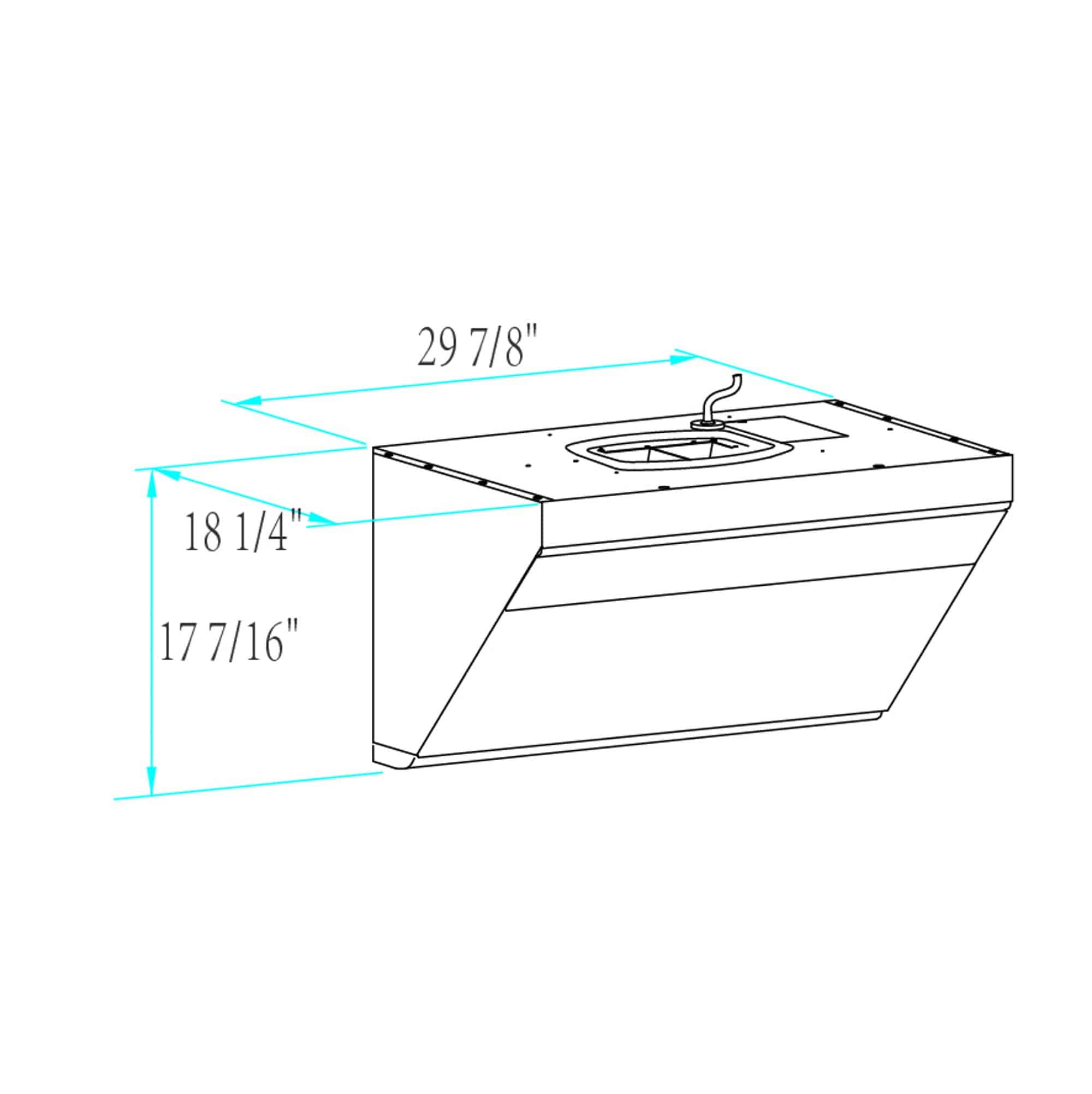 Fotile Slant Vent Series 30 in. 850 CFM Wall Mount Range Hood with Touchscreen | JQG7501