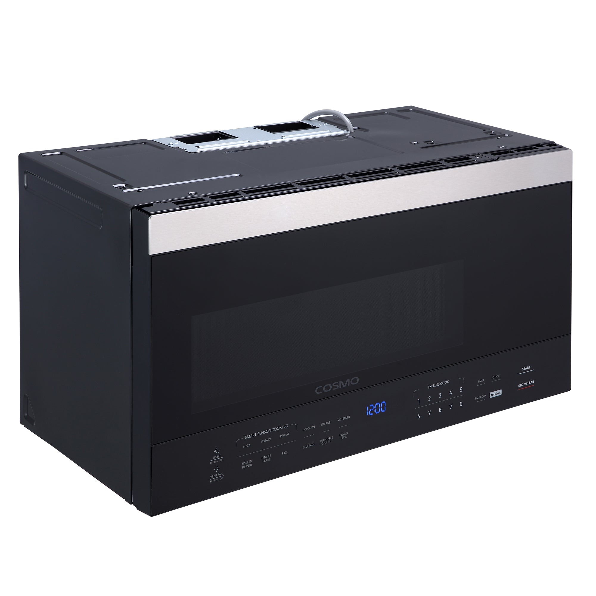 Cosmo Stellar 30 in. 1.6 cu. ft. Black Over the Range Microwave | COS-3016ORM1SS