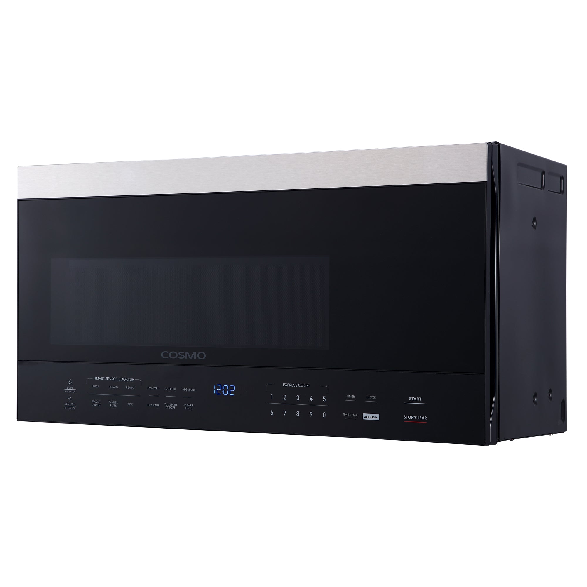 Cosmo Stellar 30 in. 1.6 cu. ft. Black Over the Range Microwave | COS-3016ORM1SS