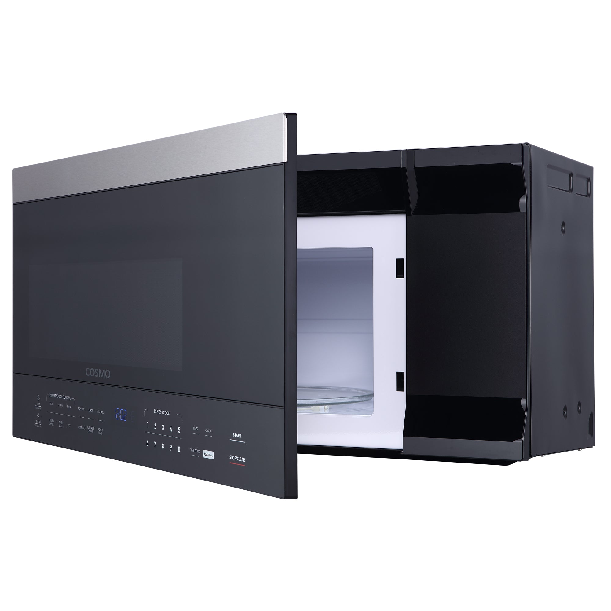 Cosmo Stellar 30 in. 1.6 cu. ft. Black Over the Range Microwave | COS-3016ORM1SS
