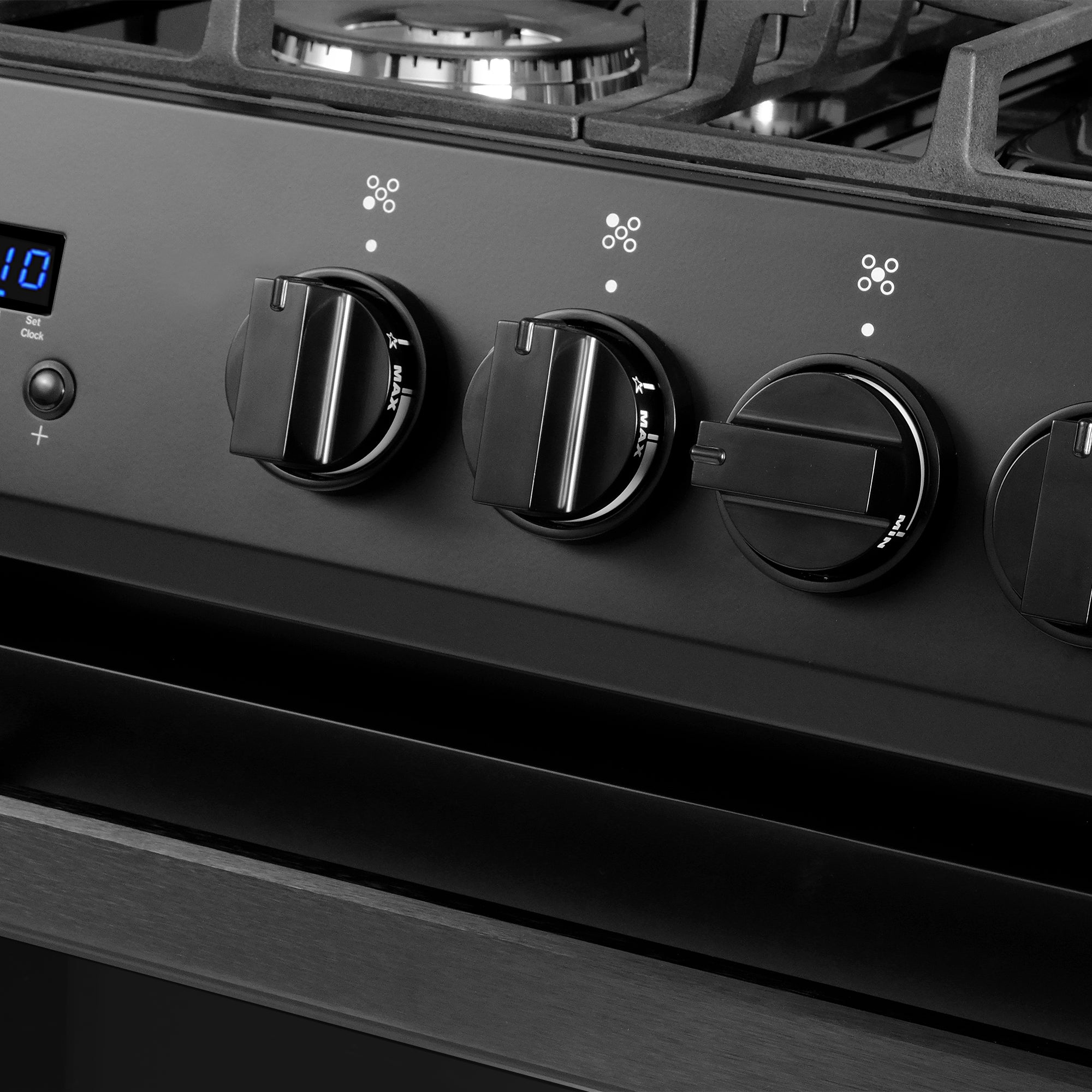Cosmo Nebula 30 in. 5.0 cu. ft. 5-Burner Black Gas Range with Storage Drawer | COS-305AGC-BK
